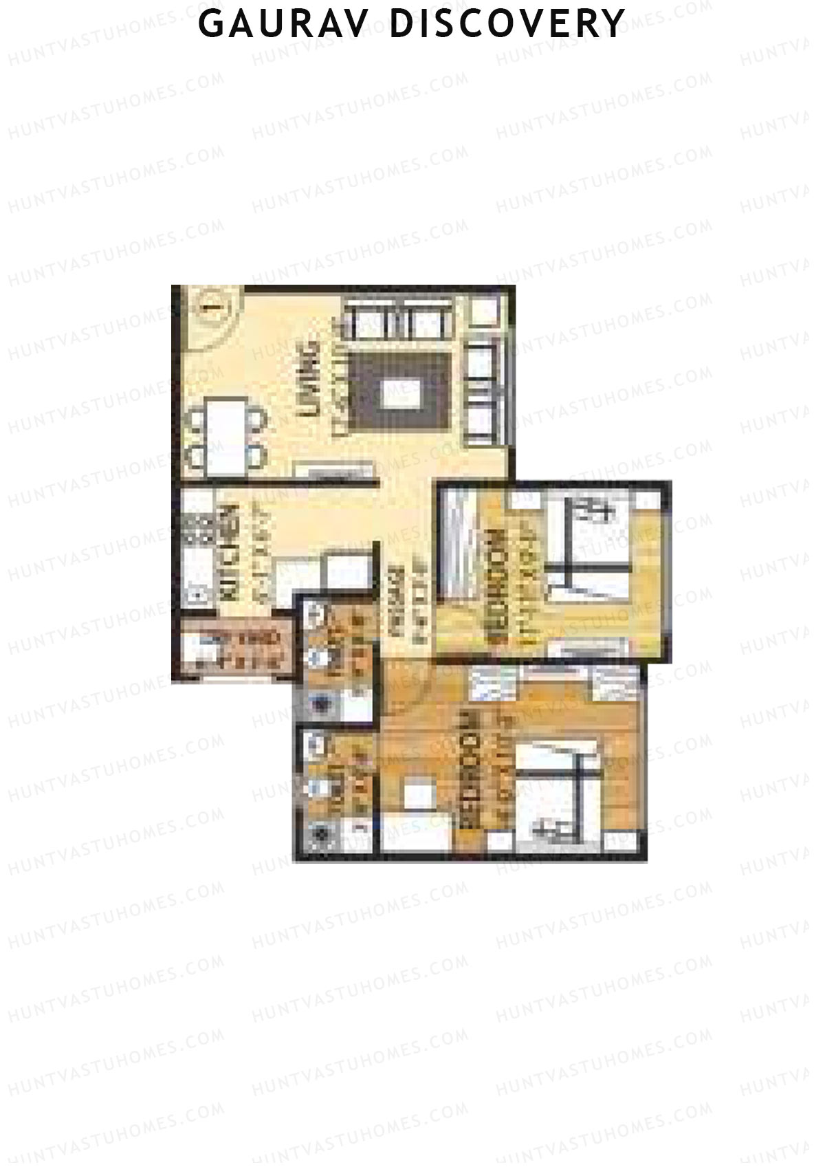 Gaurav Discovery Wing A Unit 1 Floor Plan