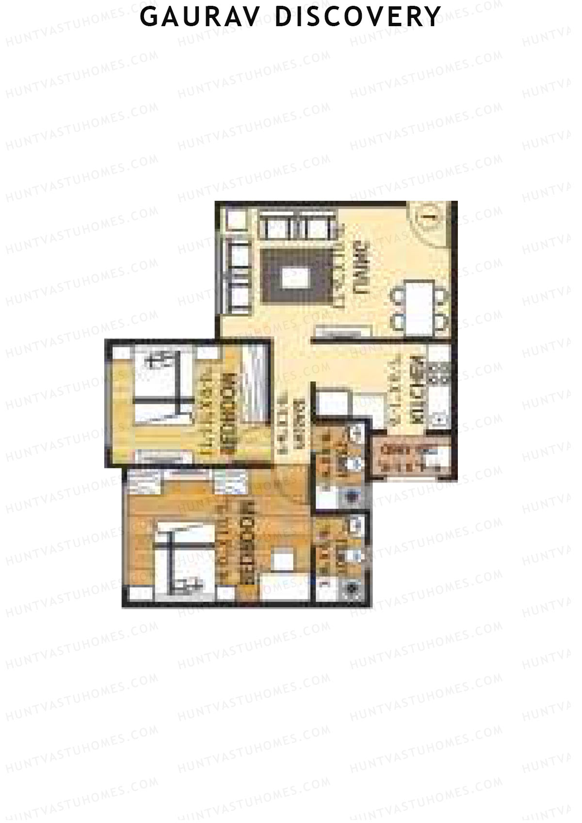 Gaurav Discovery Wing A Unit 2 Floor Plan