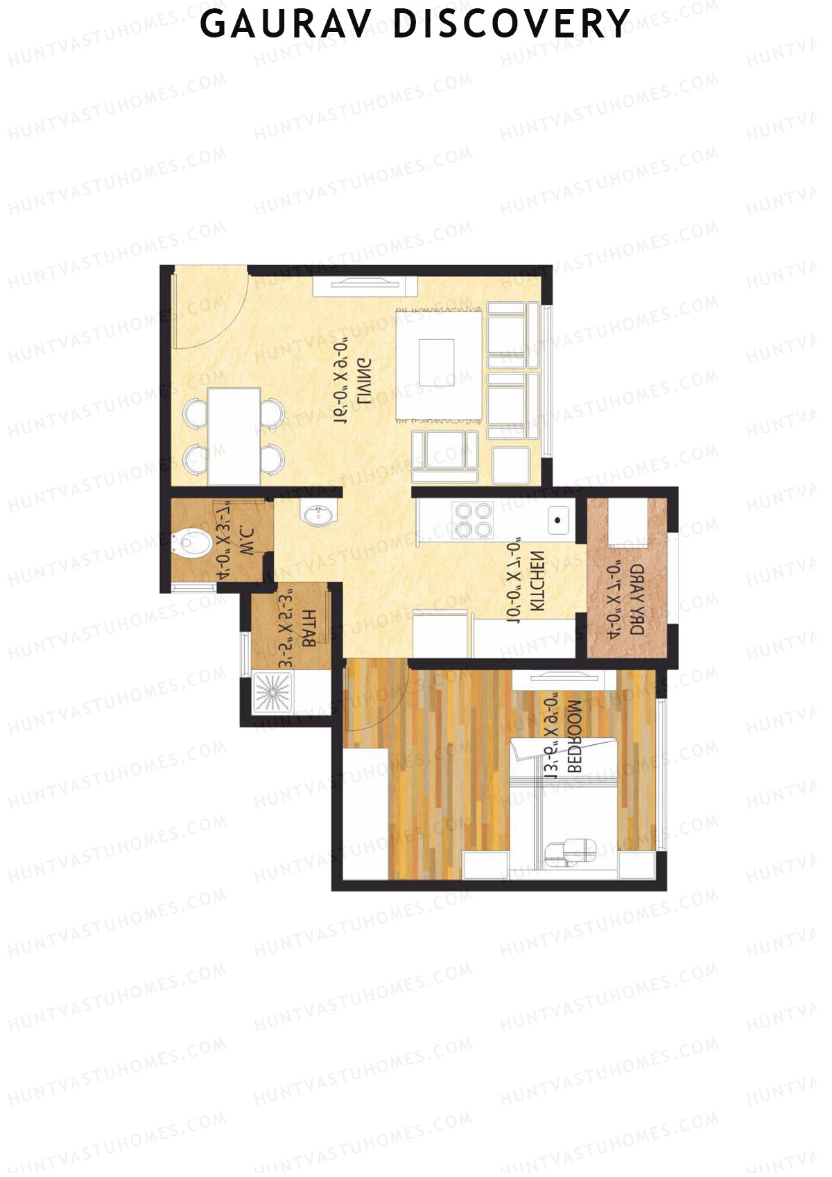 Gaurav Discovery Wing B Unit 1 Floor Plan