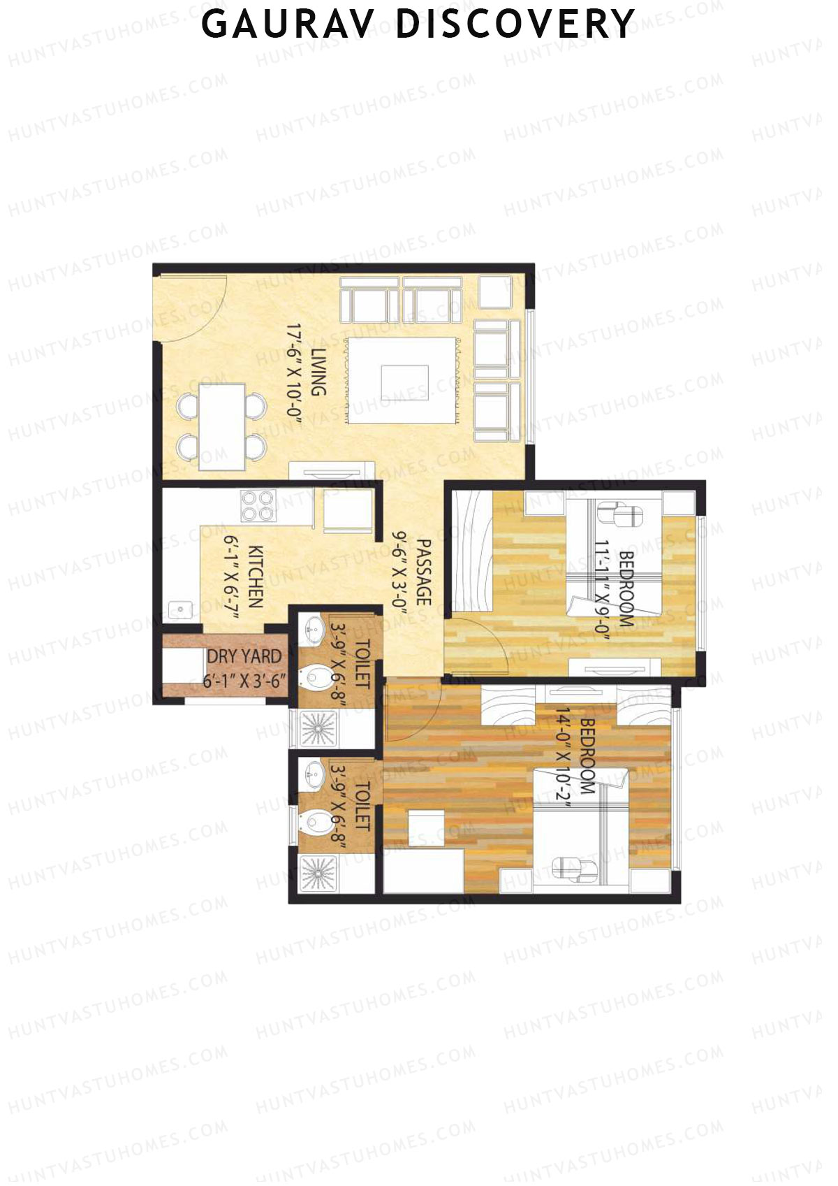 Gaurav Discovery Wing D Unit 2 Floor Plan