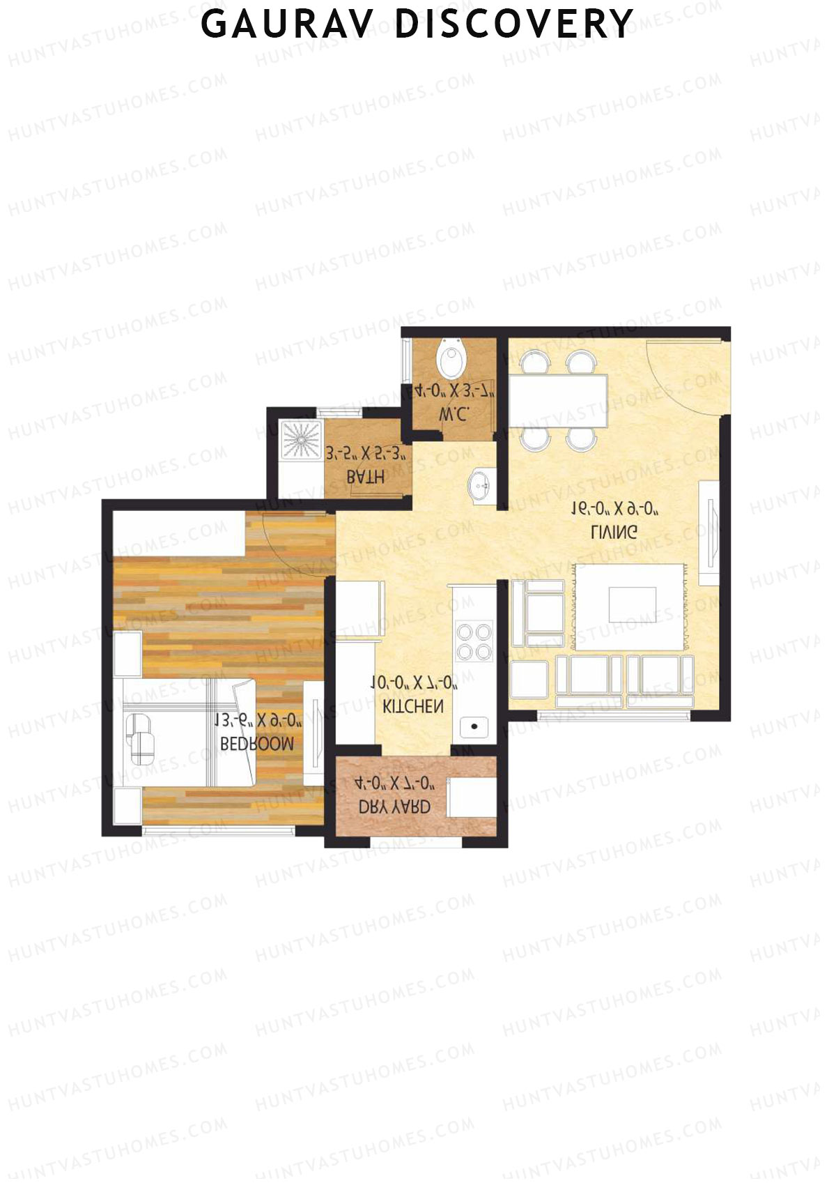 Gaurav Discovery Wing D Unit 3 Floor Plan