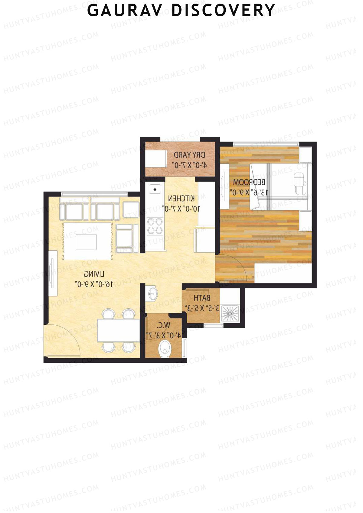 Gaurav Discovery Wing E Unit 1 Floor Plan