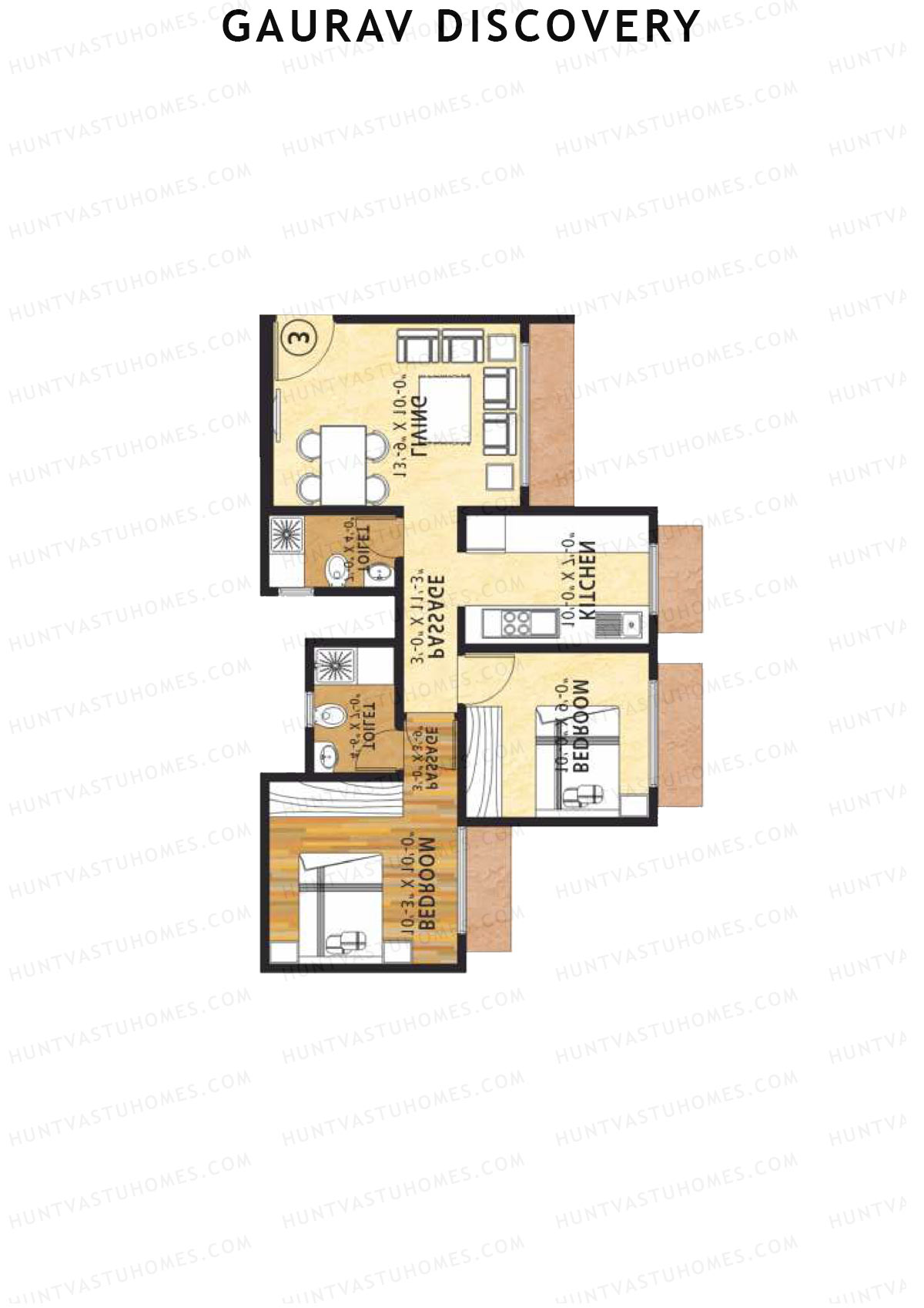 Gaurav Discovery Wing F Unit 1 Floor Plan