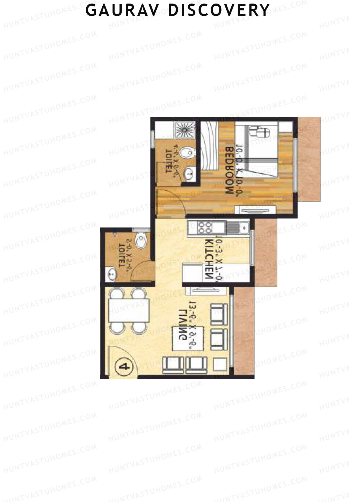 Gaurav Discovery Wing F Unit 3 Floor Plan