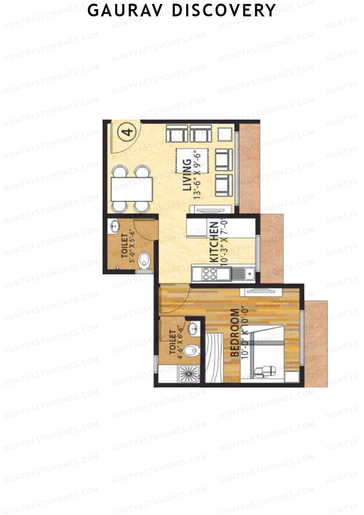 Gaurav Discovery Wing G Unit 1 Floor Plan