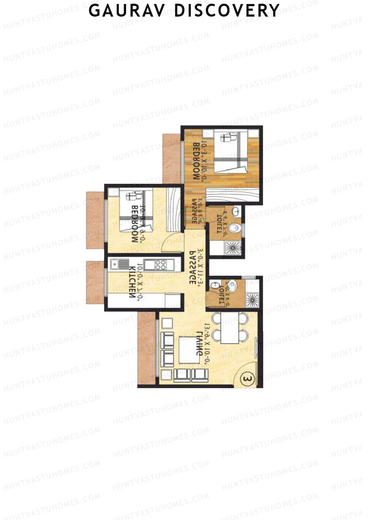 Gaurav Discovery Wing G Unit 4 Floor Plan