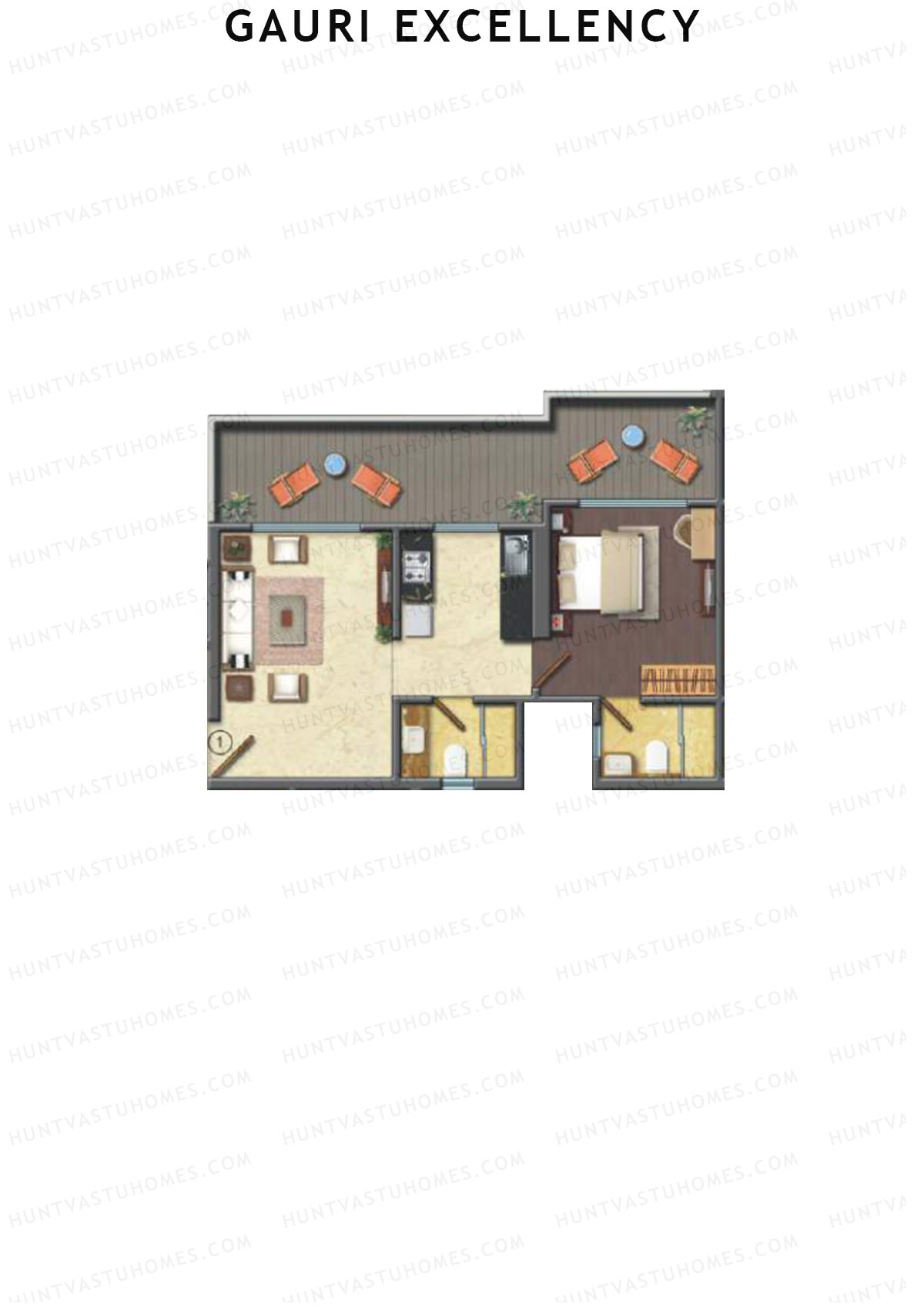 Gauri Excellency Wing A Unit 1 Floor Plan