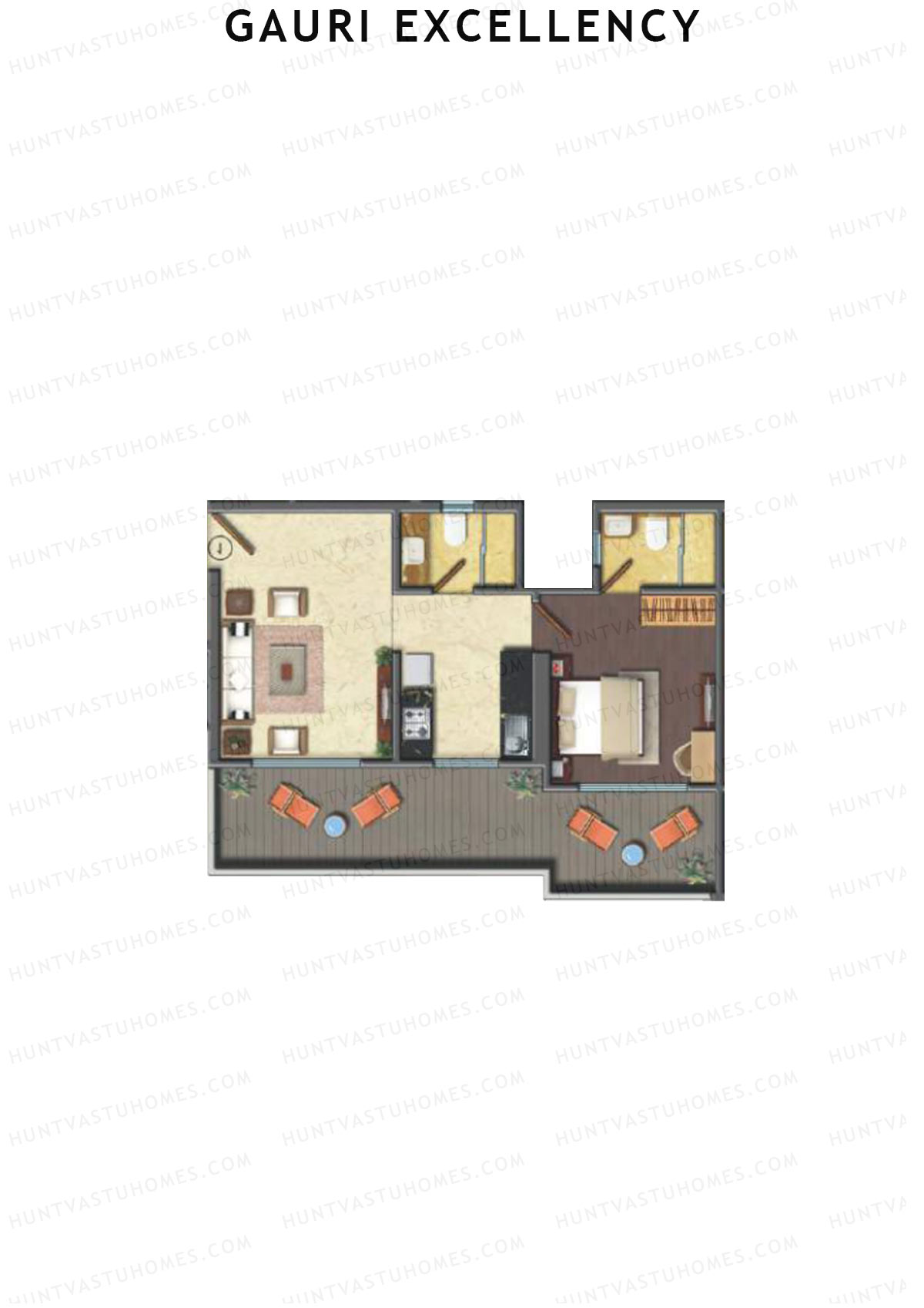 Gauri Excellency Wing A Unit 2 Floor Plan