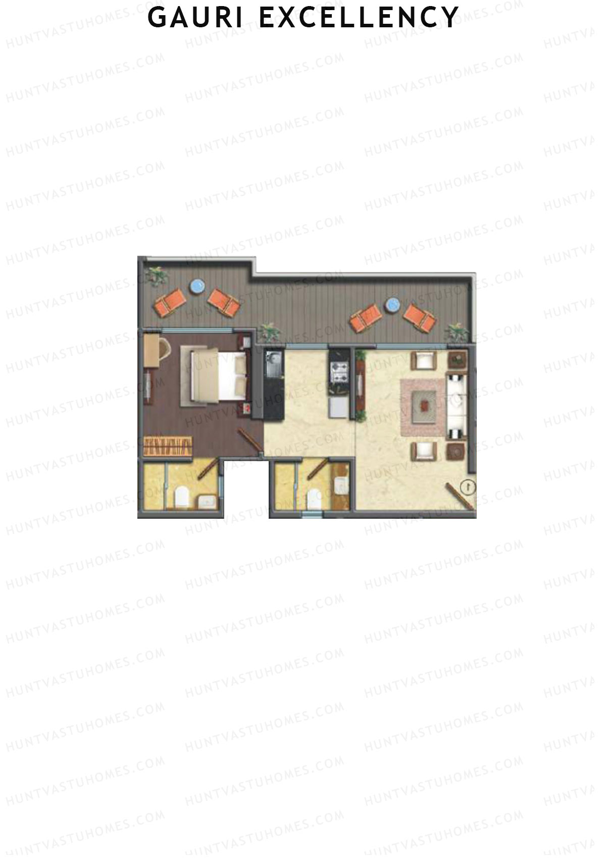 Gauri Excellency Wing B Unit 1 Floor Plan