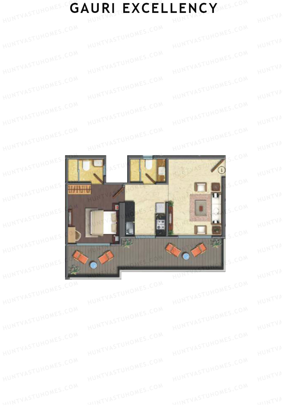 Gauri Excellency Wing B Unit 2 Floor Plan