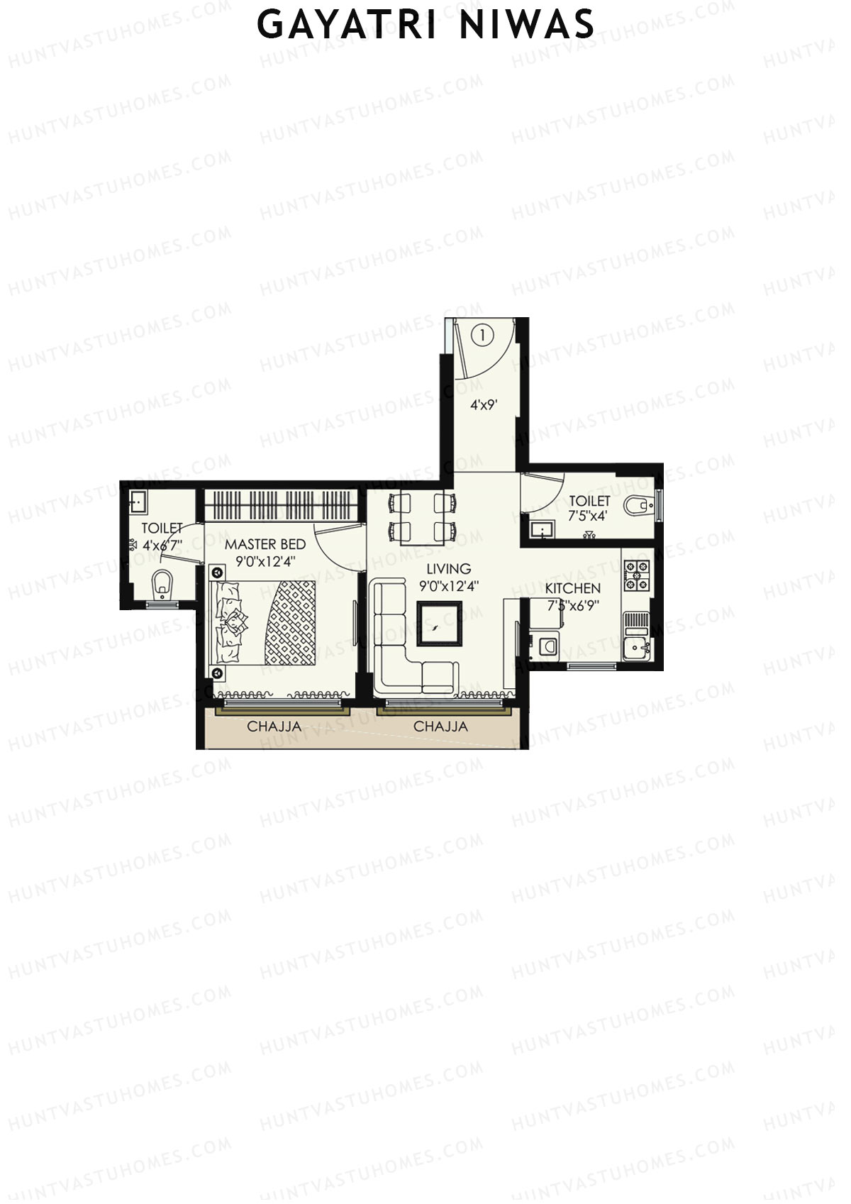 Gayatri Niwas Tower 2 Unit 1 Floor Plan