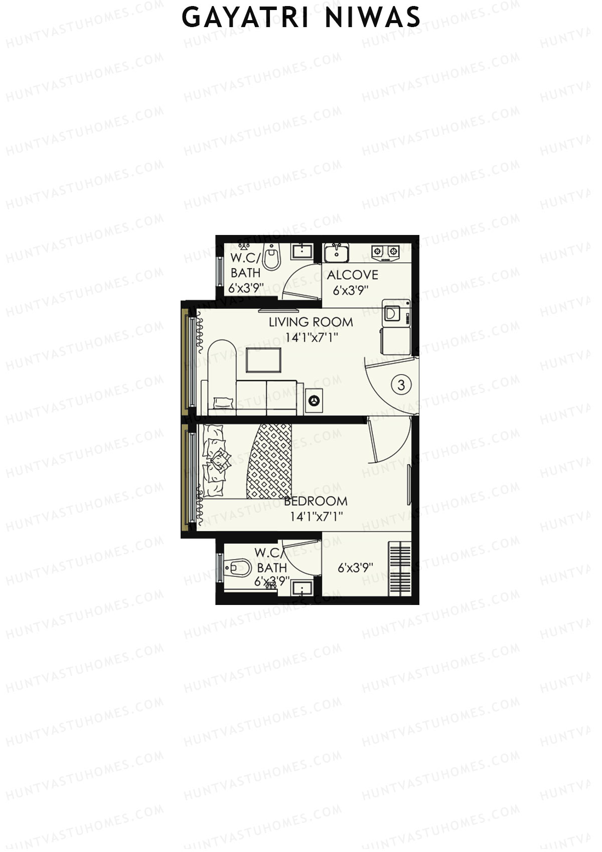Gayatri Niwas Tower 2 Unit 3 Floor Plan