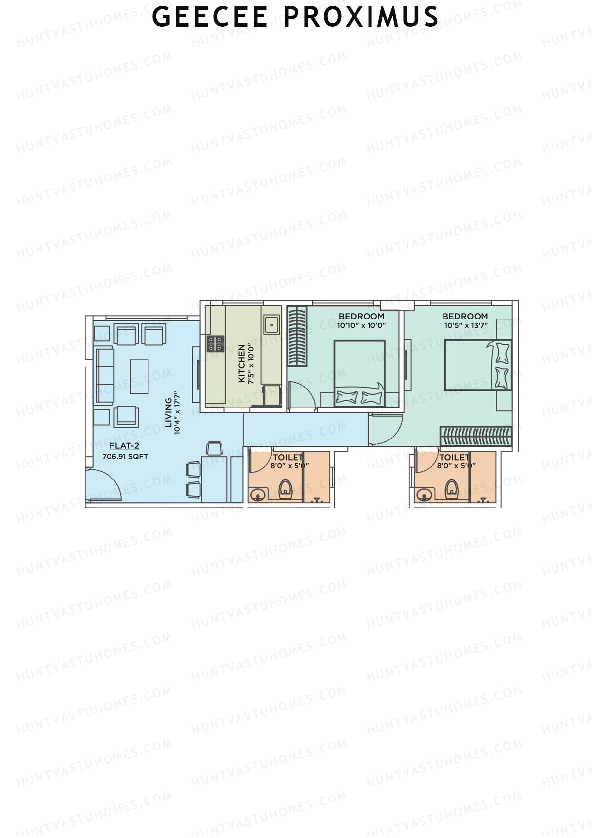 GeeCee Proximus Block A Unit 2 Floor Plan