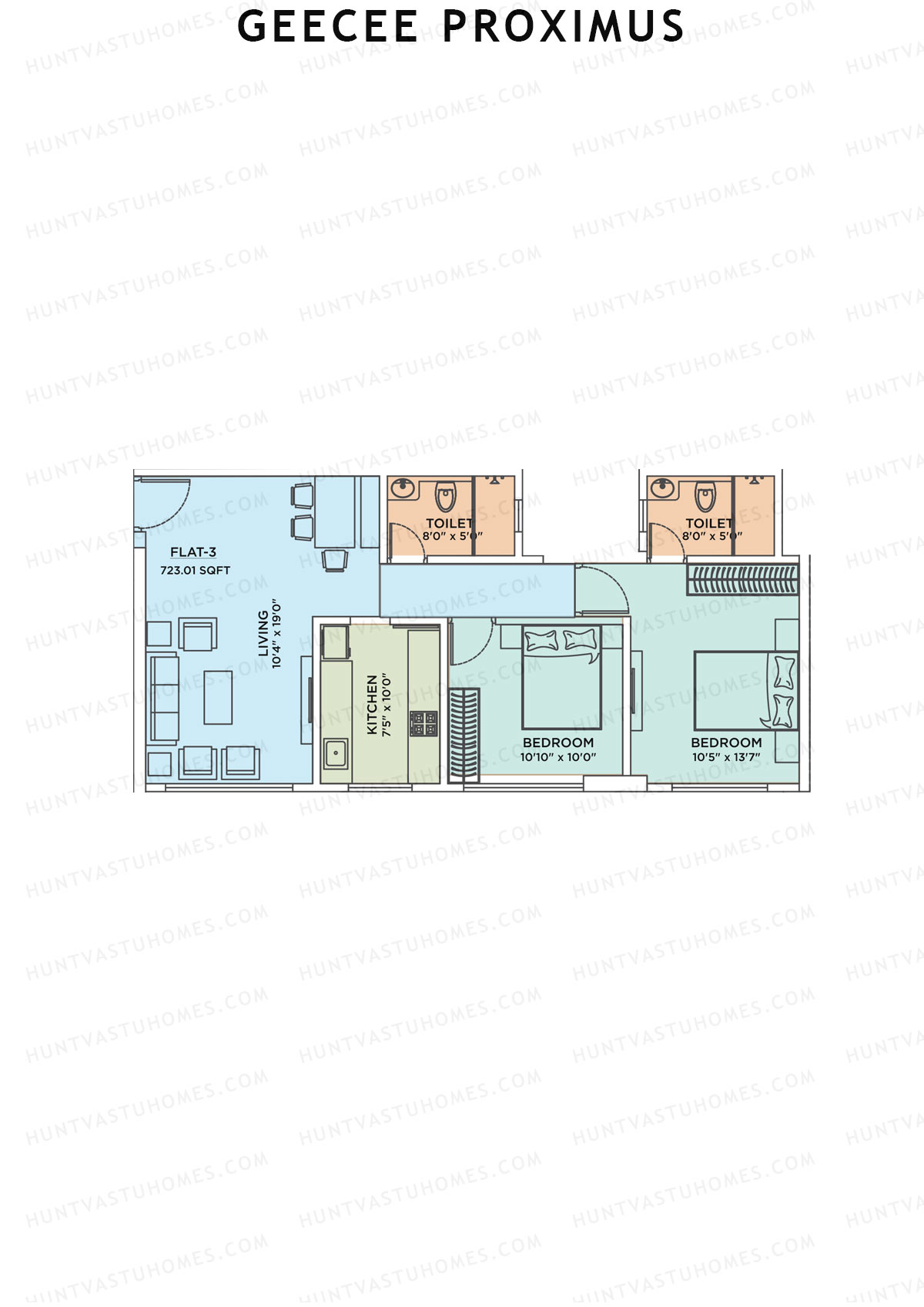 GeeCee Proximus Block A Unit 3 Floor Plan