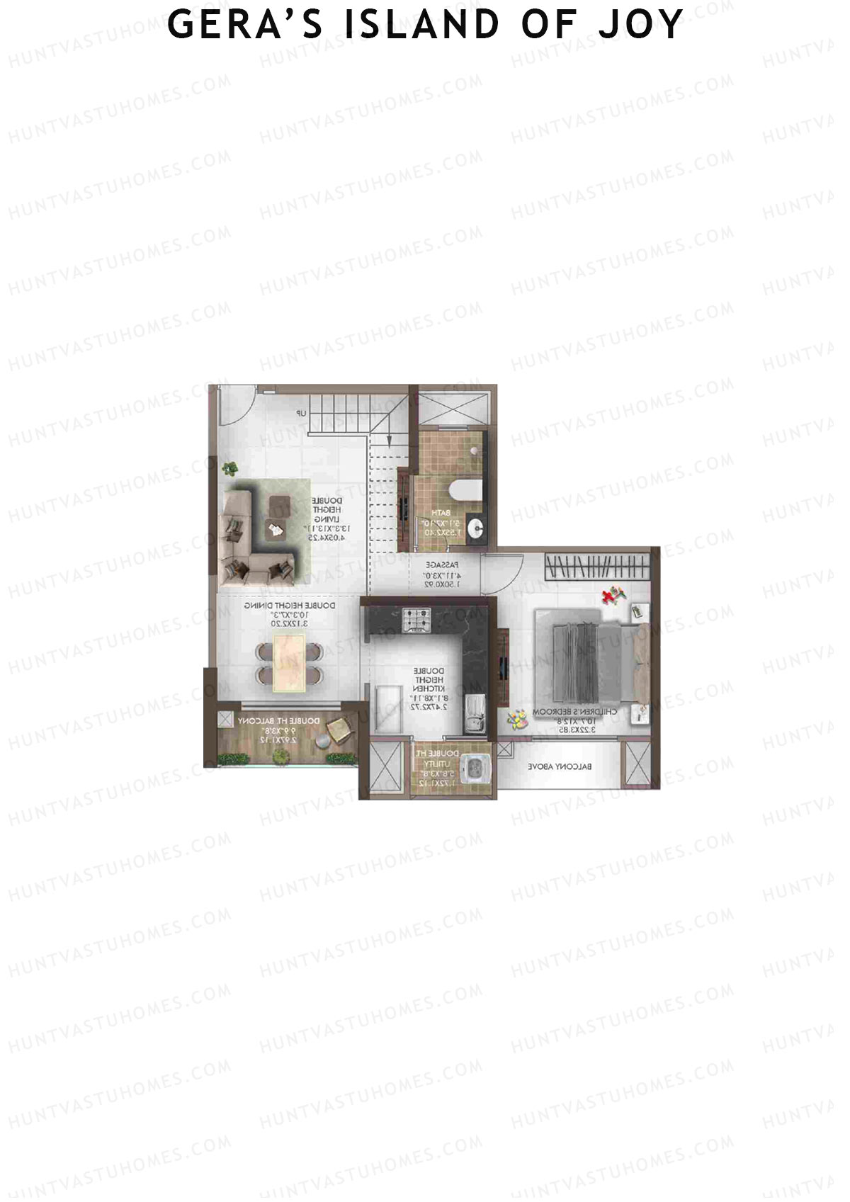 Gera's Island of Joy Tower 1A Unit 1 (Duplex) Floor Plan