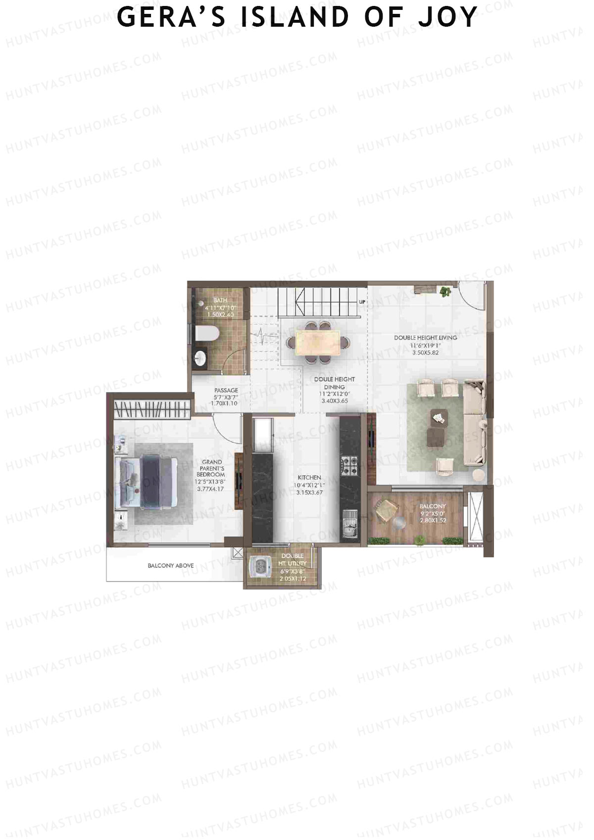 Gera's Island of Joy Tower 1A Unit 2 (Duplex) Floor Plan