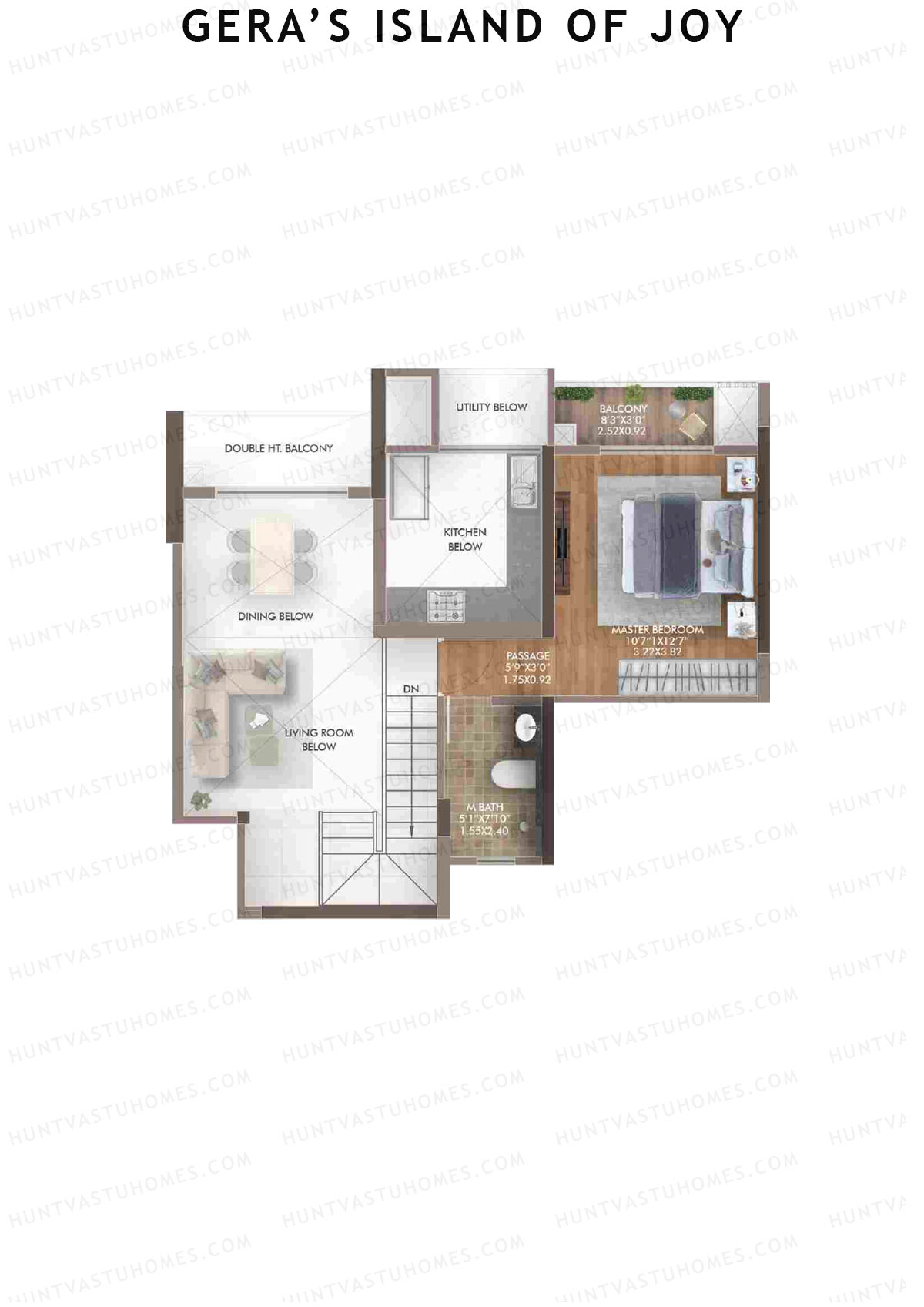 Gera's Island of Joy Tower 1A Unit 4 (Duplex) Floor Plan