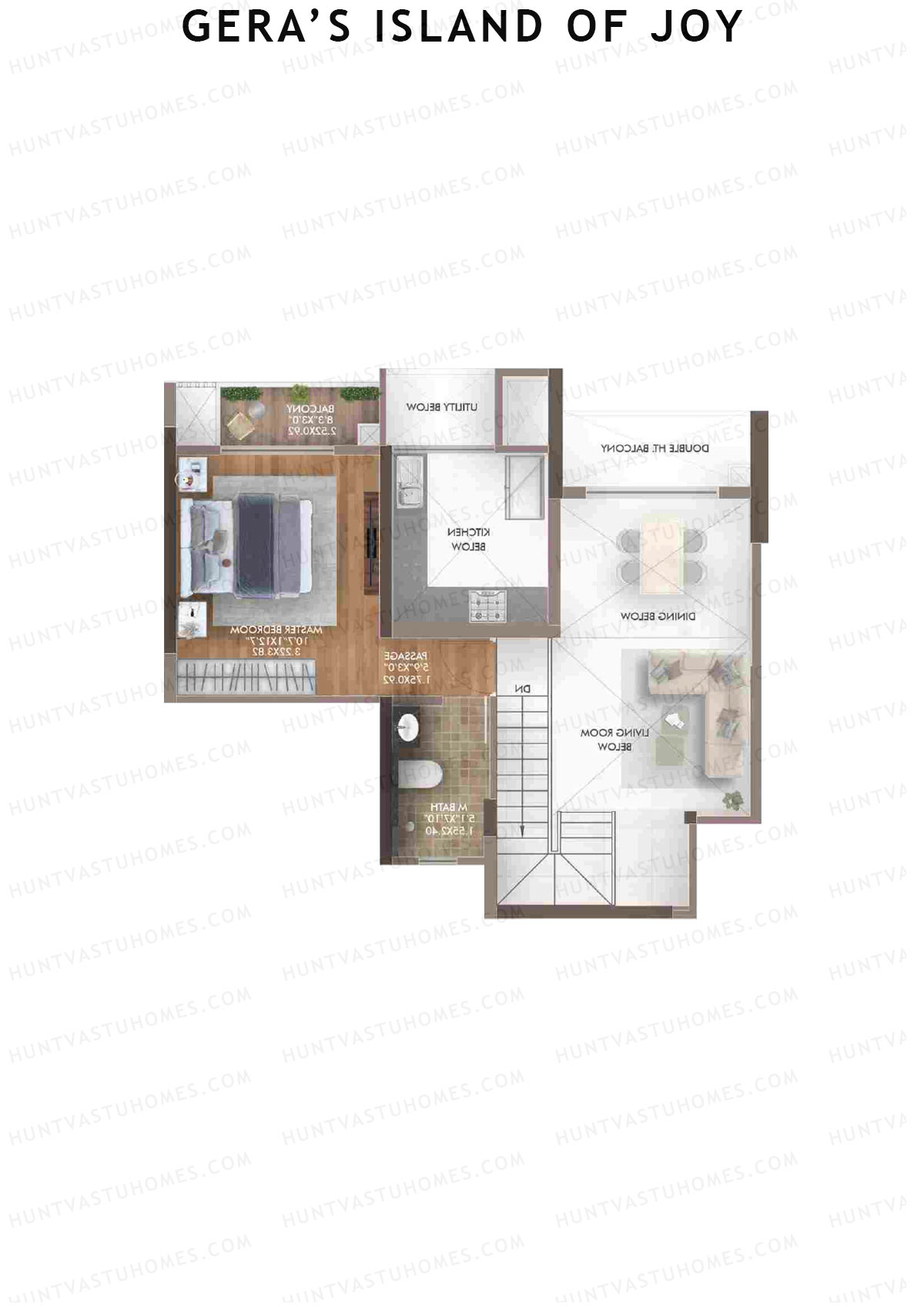 Gera's Island of Joy Tower 1A Unit 5 (Duplex) Floor Plan