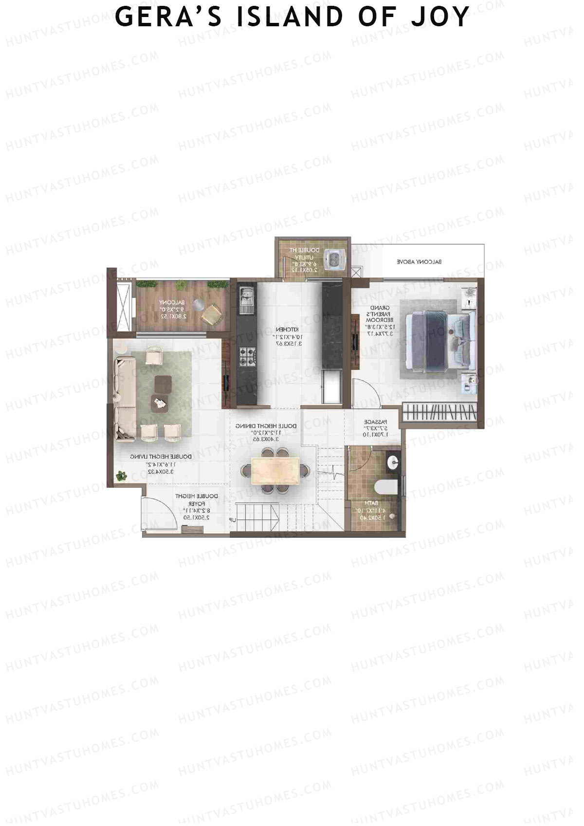 Gera's Island of Joy Tower 1A Unit 6 (Duplex) Floor Plan