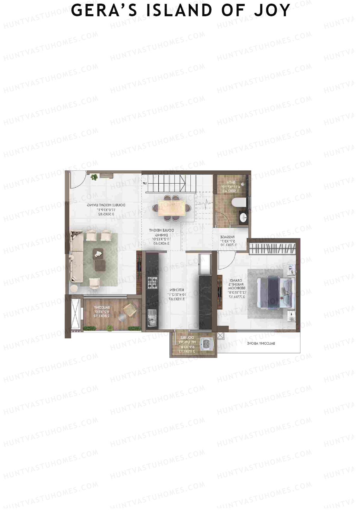 Gera's Island of Joy Tower 1A Unit 7 (Duplex) Floor Plan
