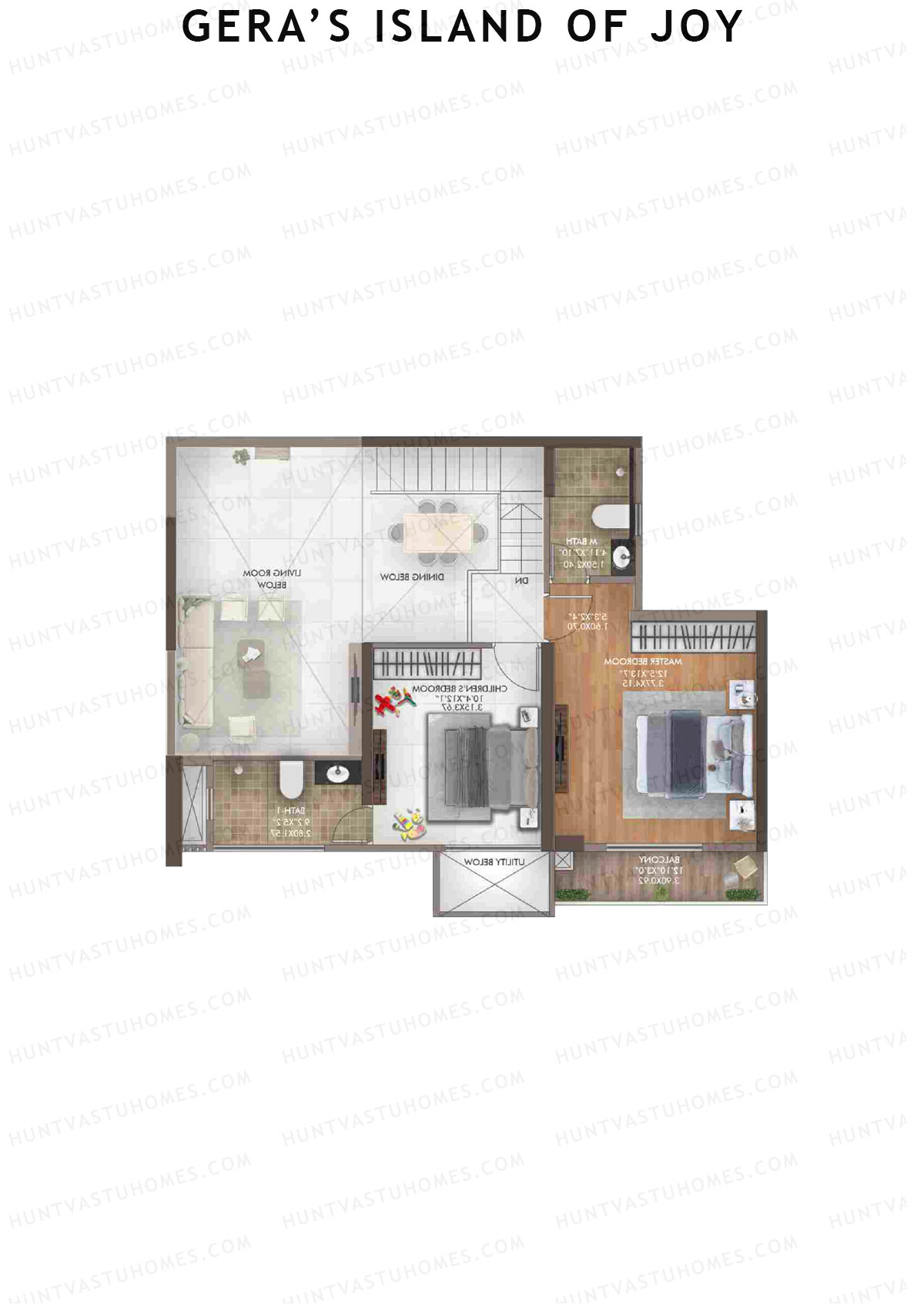 Gera's Island of Joy Tower 1A Unit 7 (Duplex) Floor Plan