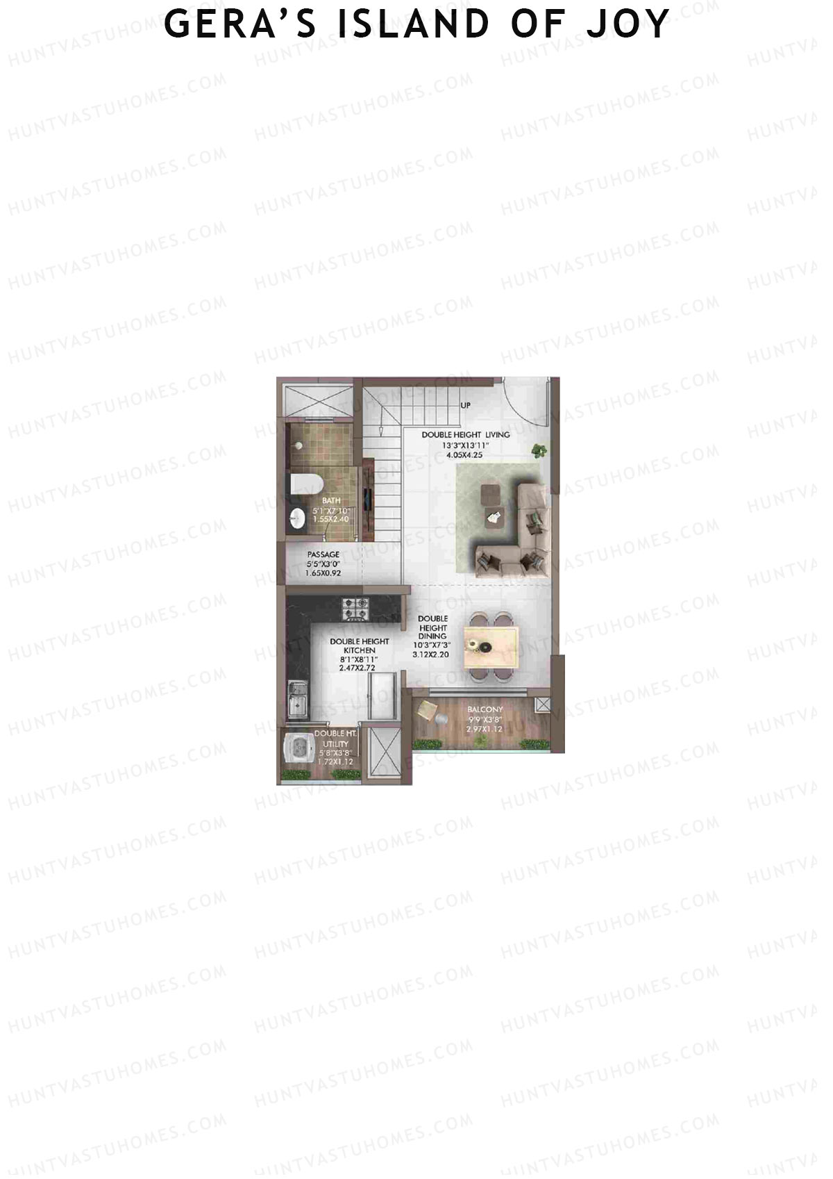 Gera's Island of Joy Tower 1A Unit 8 (Duplex) Floor Plan