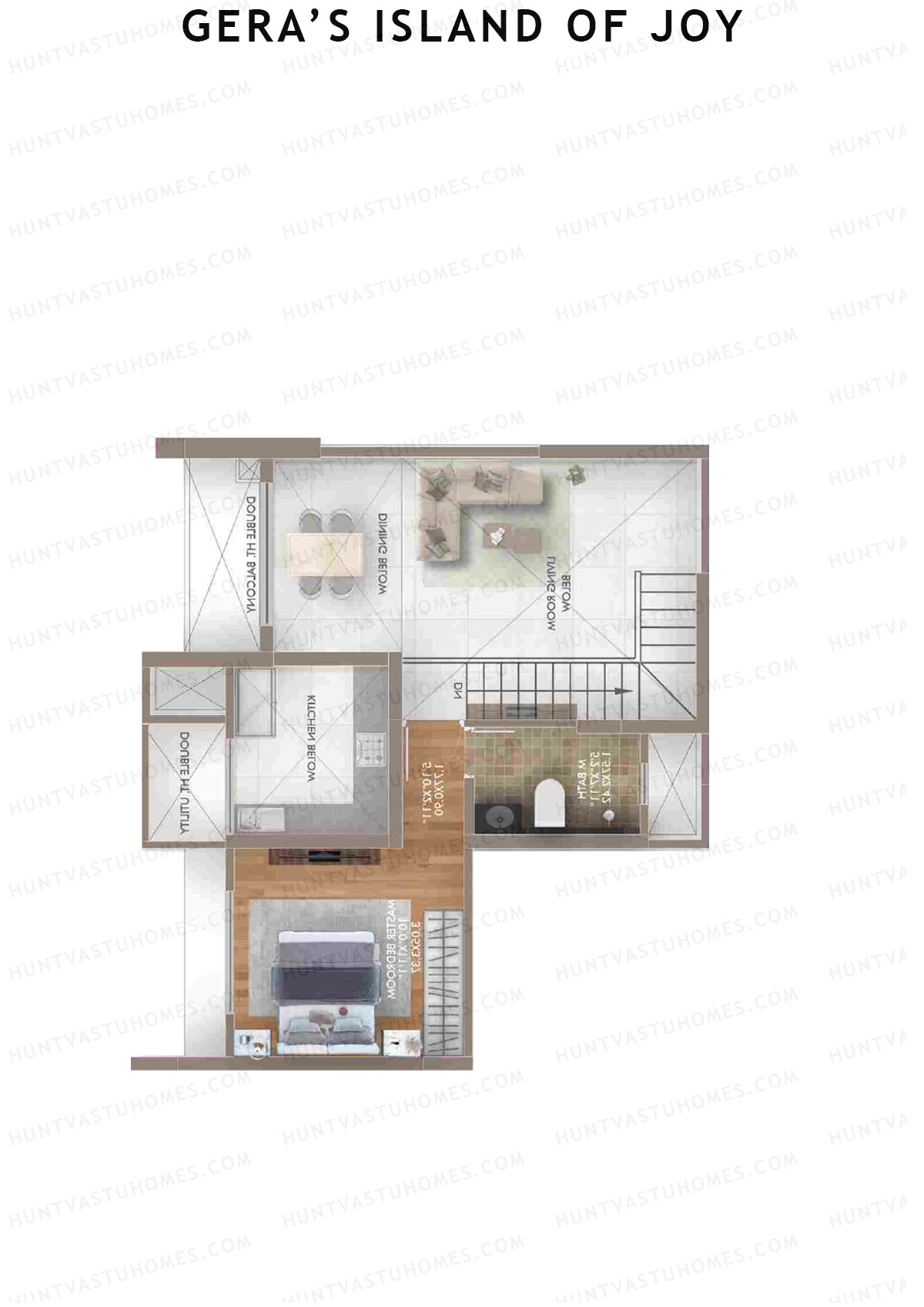 Gera's Island of Joy Tower 1B Unit 1 (Duplex) Floor Plan