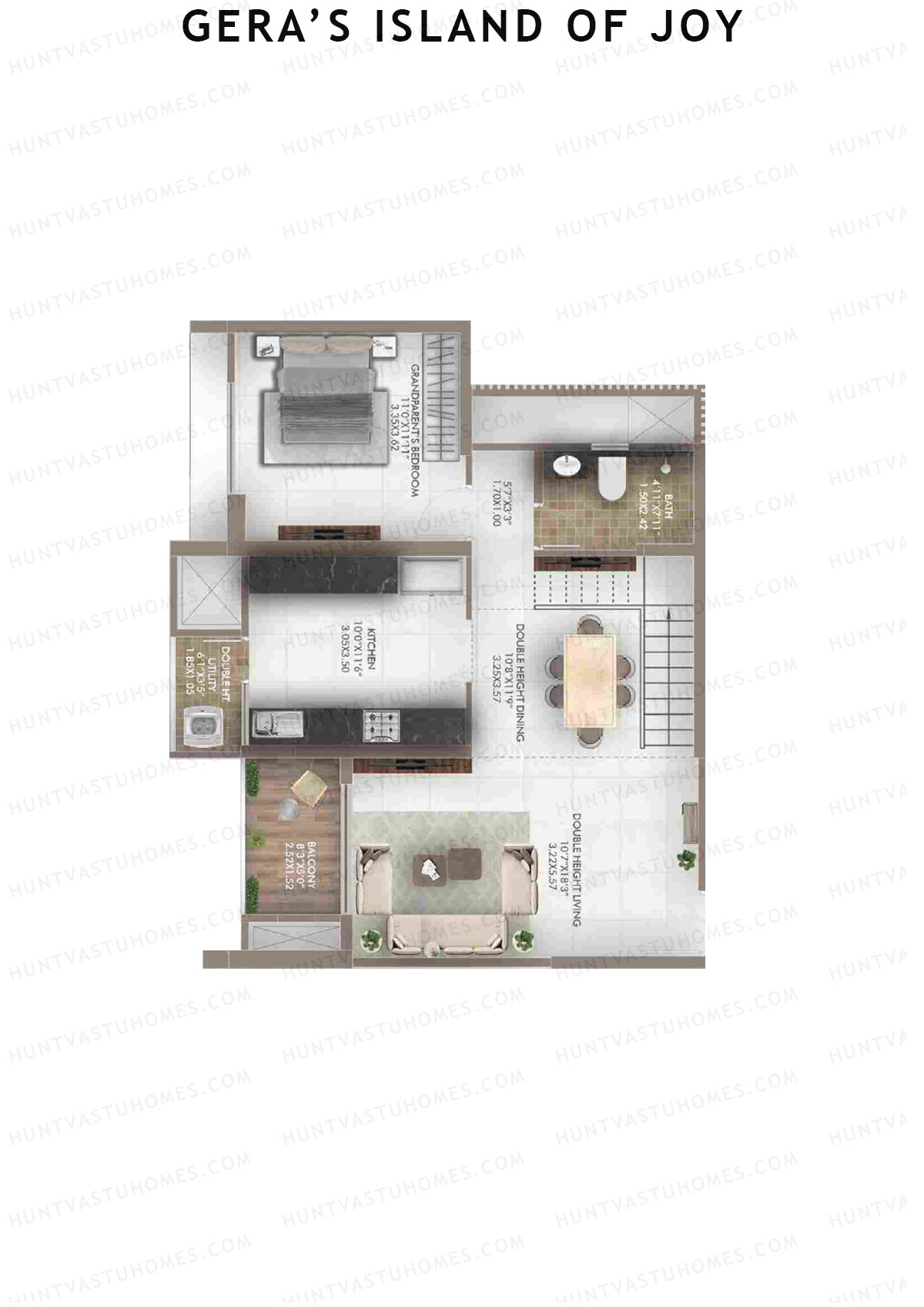 Gera's Island of Joy Tower 1B Unit 2 (Duplex) Floor Plan