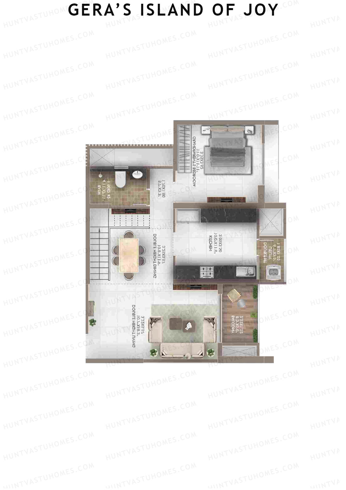 Gera's Island of Joy Tower 1B Unit 3 (Duplex) Floor Plan
