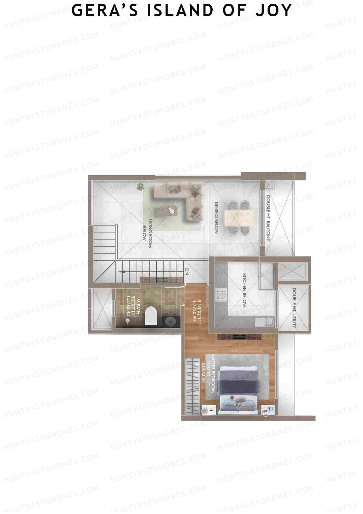 Gera's Island of Joy Tower 1B Unit 4 (Duplex) Floor Plan
