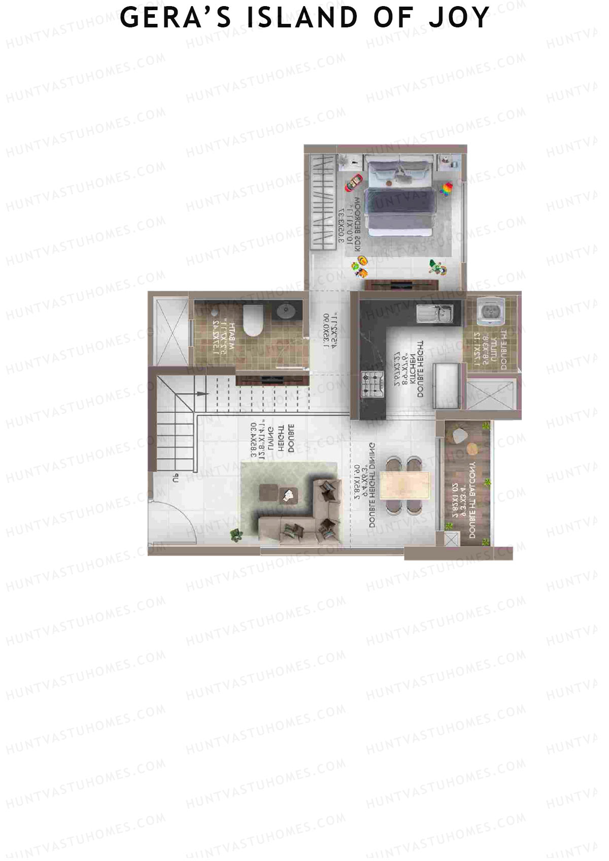 Gera's Island of Joy Tower 1B Unit 5 (Duplex) Floor Plan