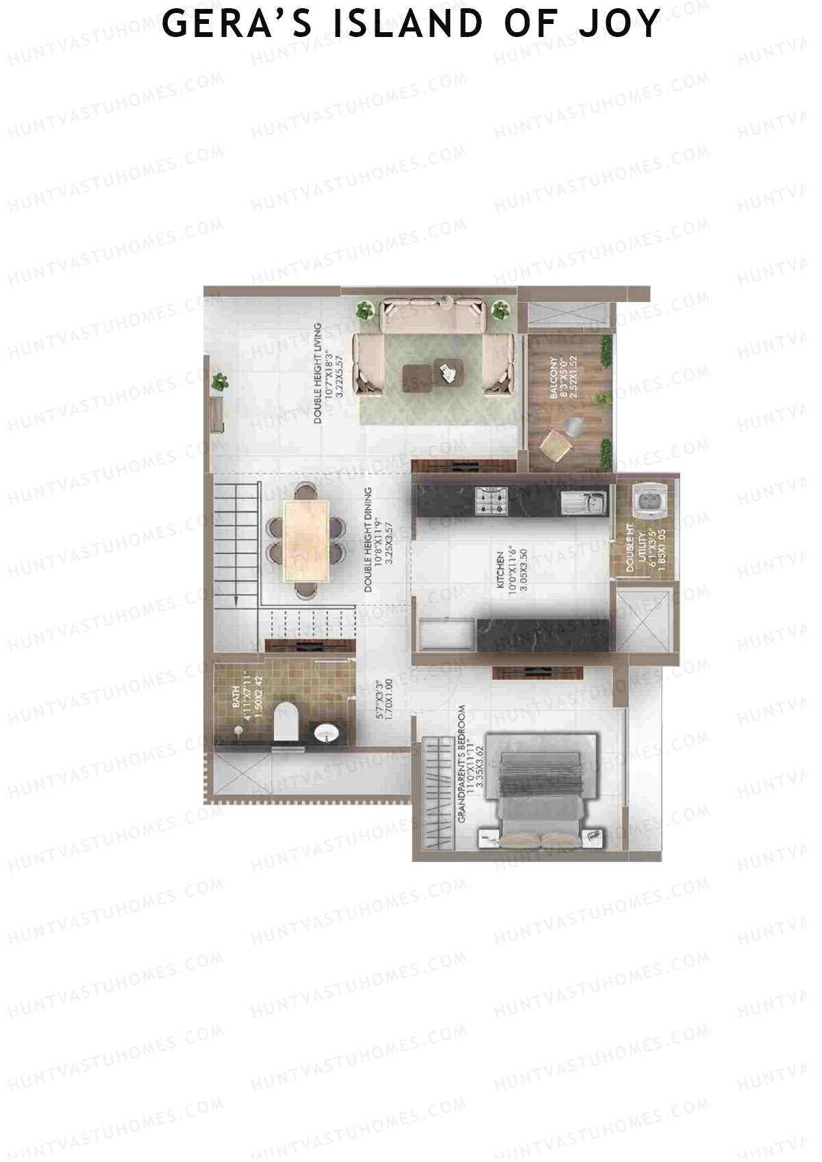 Gera's Island of Joy Tower 1B Unit 6 (Duplex) Floor Plan
