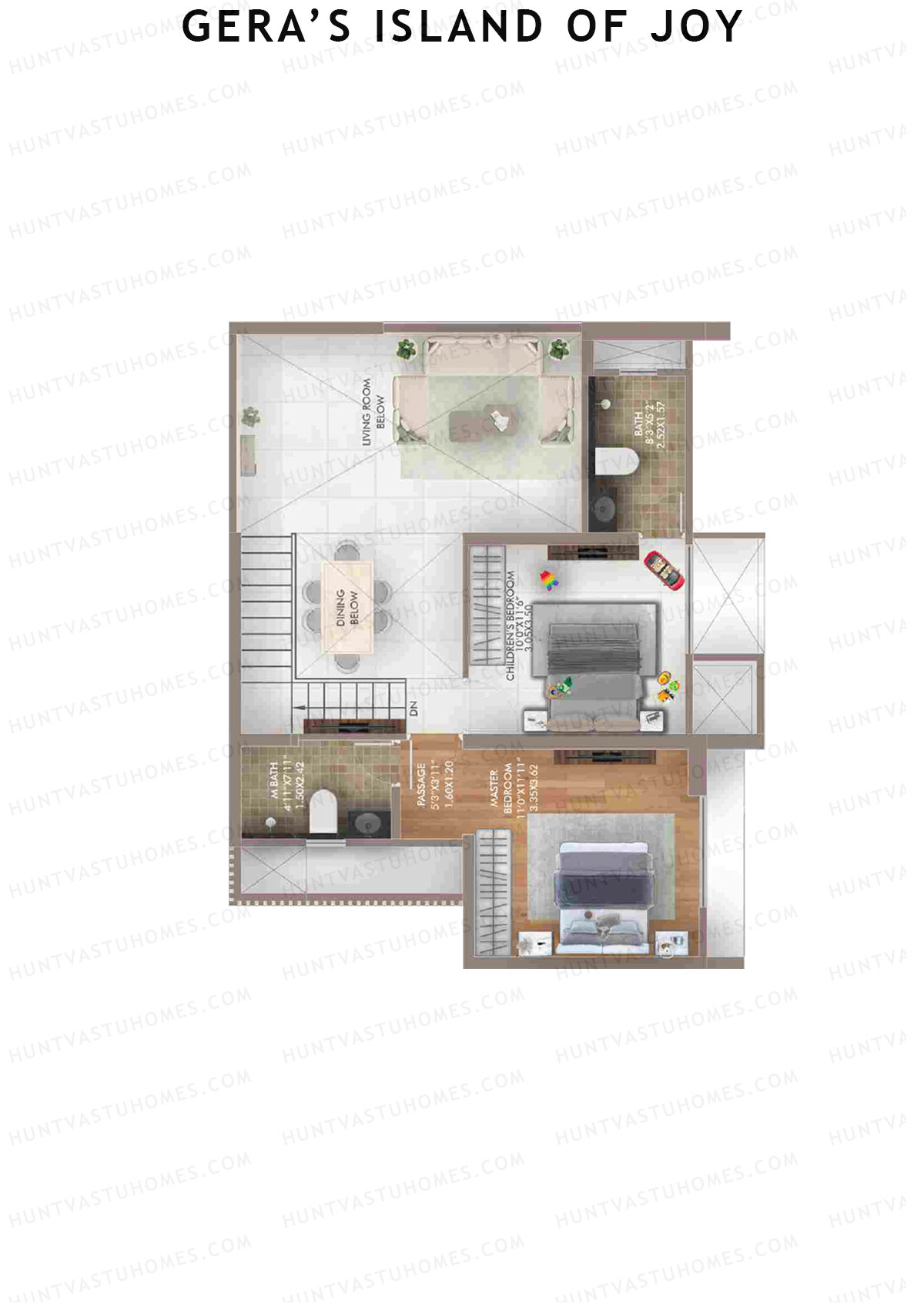 Gera's Island of Joy Tower 1B Unit 6 (Duplex) Floor Plan