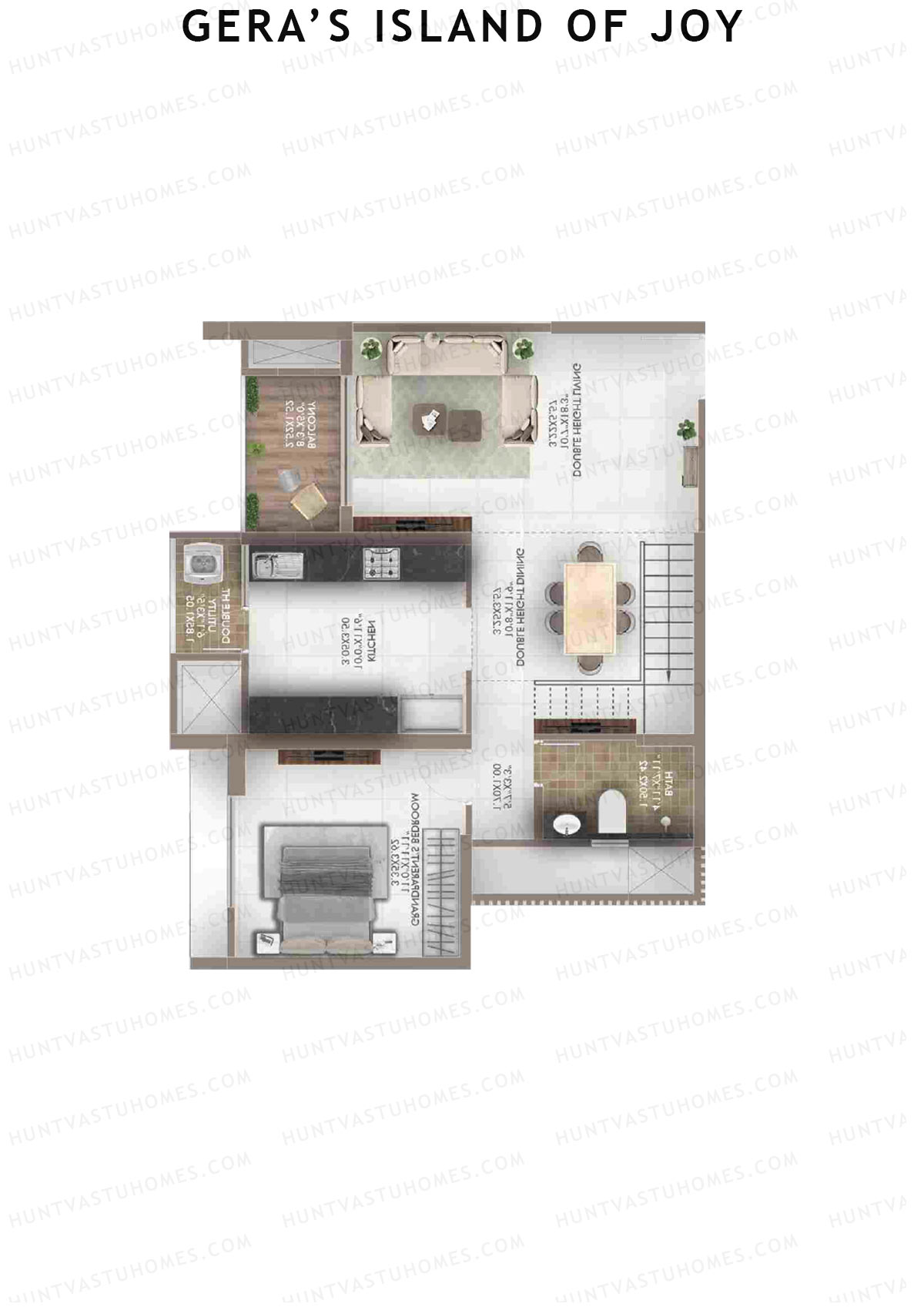 Gera's Island of Joy Tower 1B Unit 7 (Duplex) Floor Plan