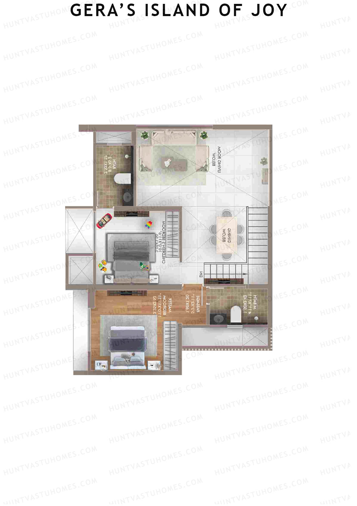 Gera's Island of Joy Tower 1B Unit 7 (Duplex) Floor Plan