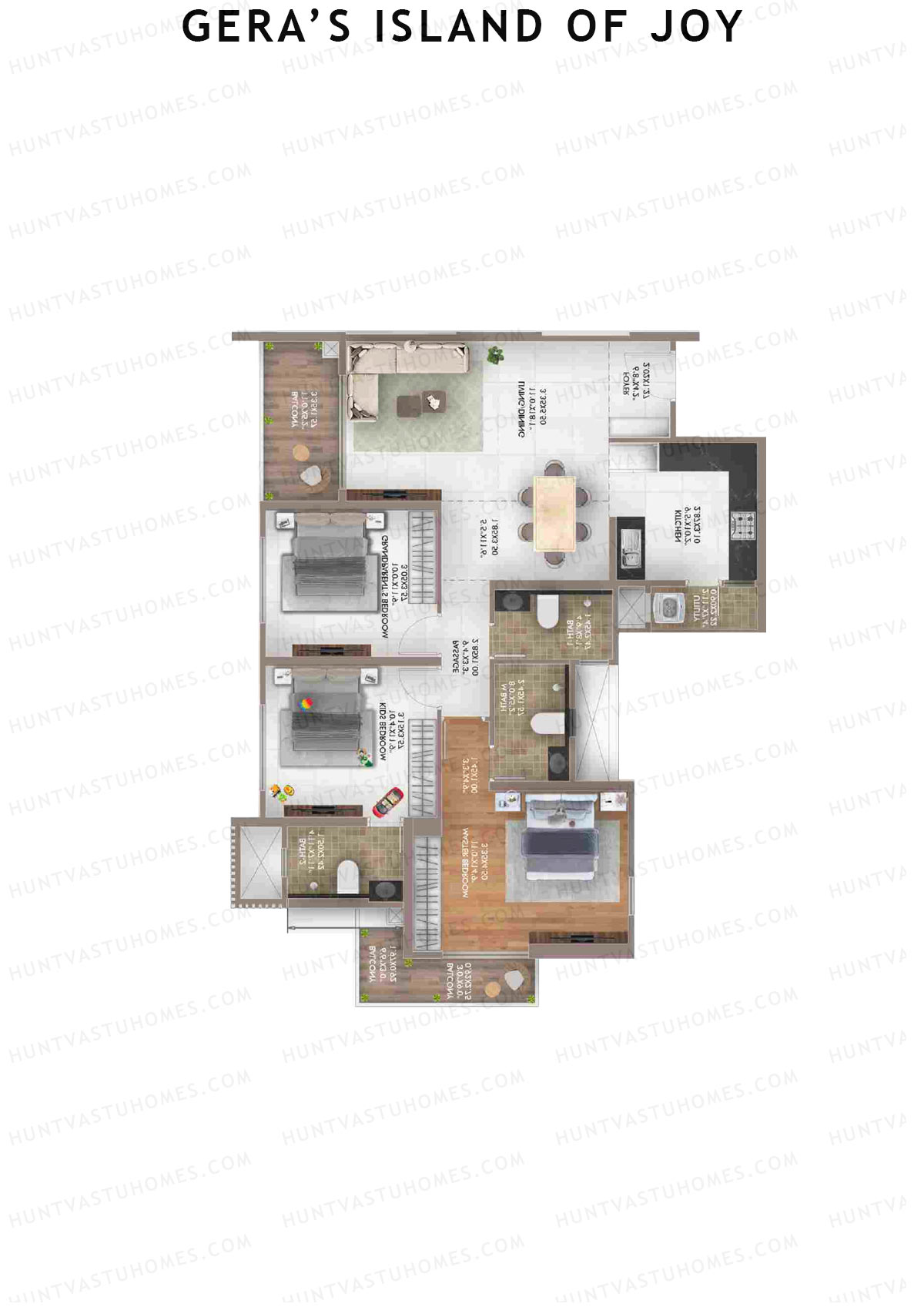 Gera's Island of Joy Tower 2 Unit 6 Floor Plan