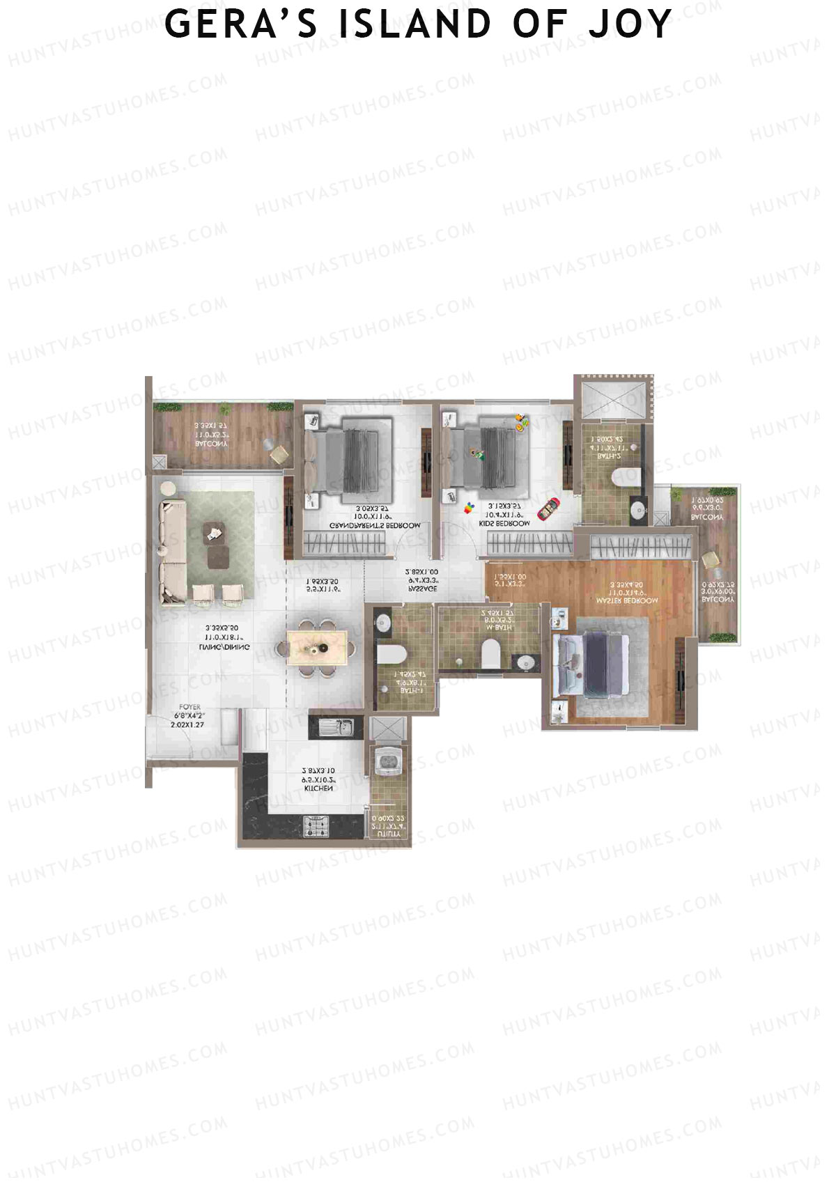 Gera's Island of Joy Tower 4 Unit 5 Floor Plan