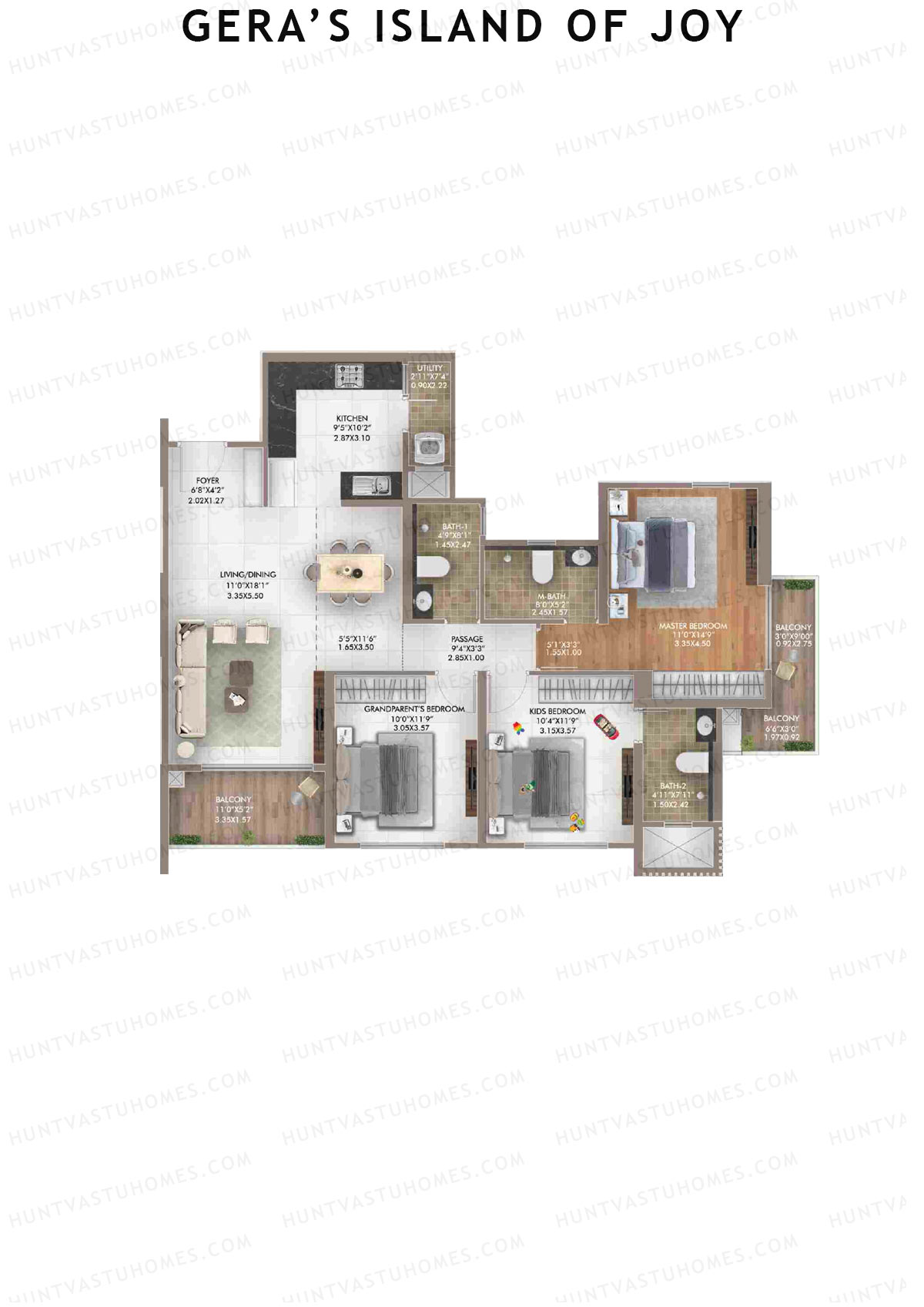 Gera's Island of Joy Tower 4 Unit 6 Floor Plan
