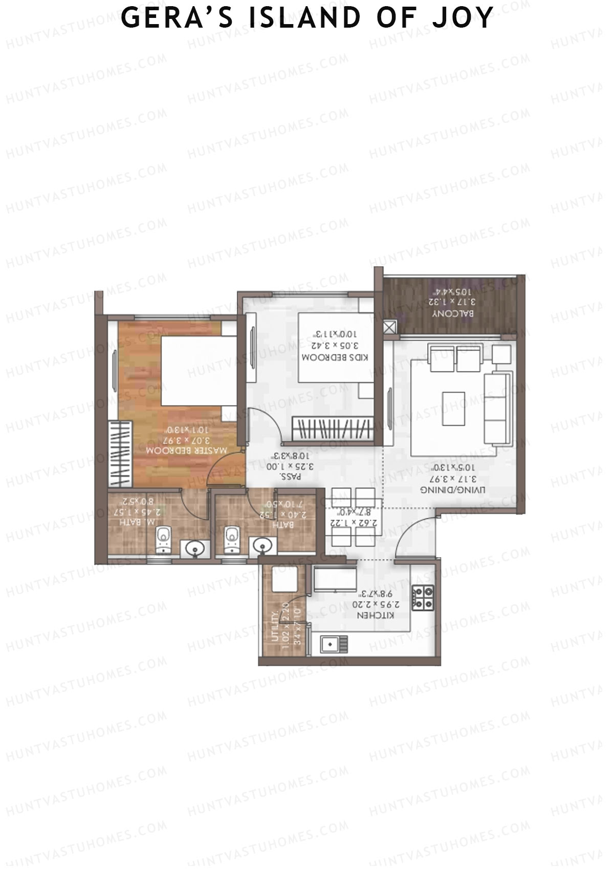 Gera's Island of Joy Tower 8 Unit 5 Floor Plan