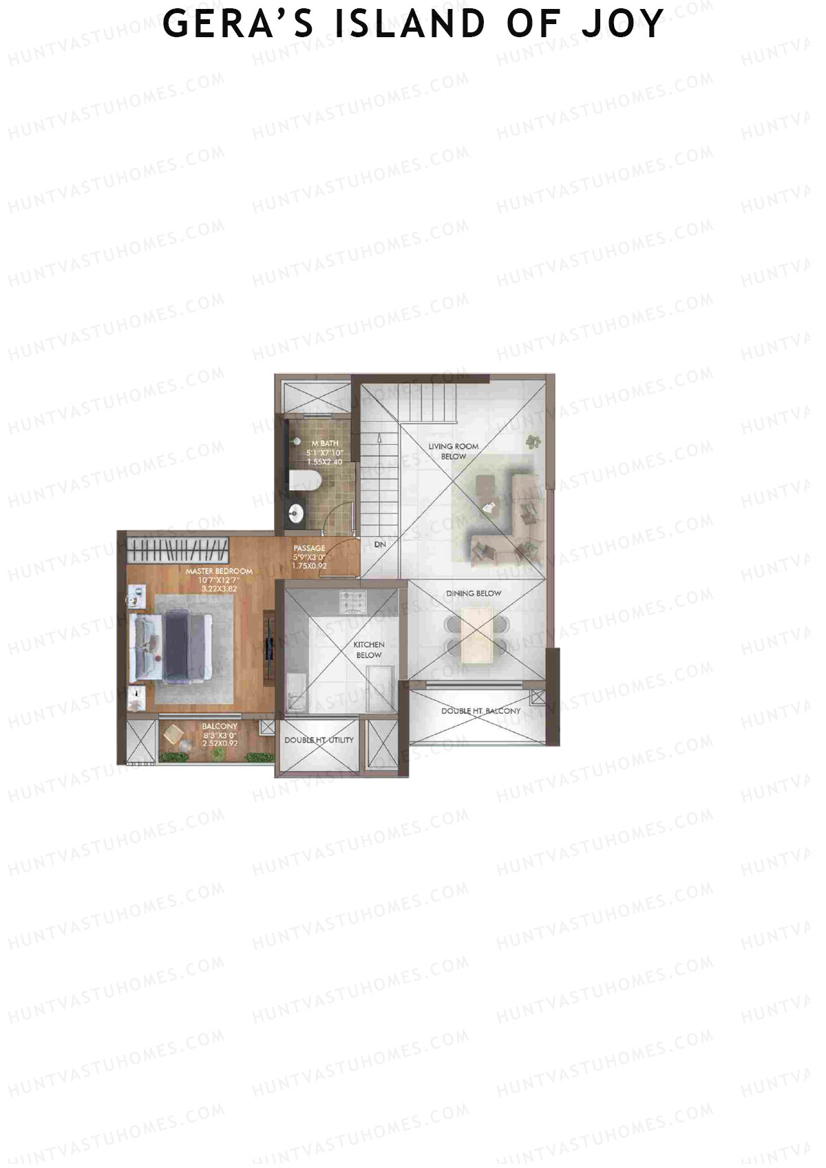 Gera's Island of Joy Tower 9A Unit 8 (Duplex) Floor Plan