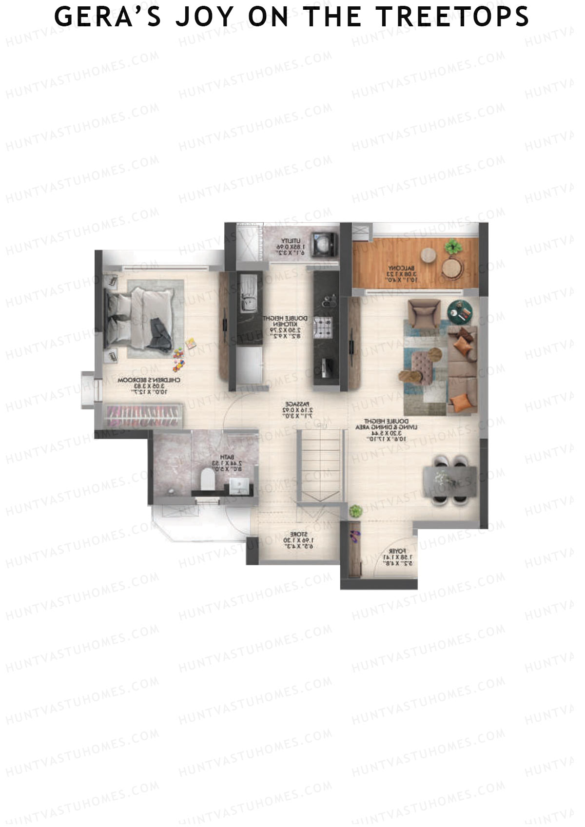Gera's Joy on the Treetops Tower 2 Unit 1 ( Duplex) Floor Plan
