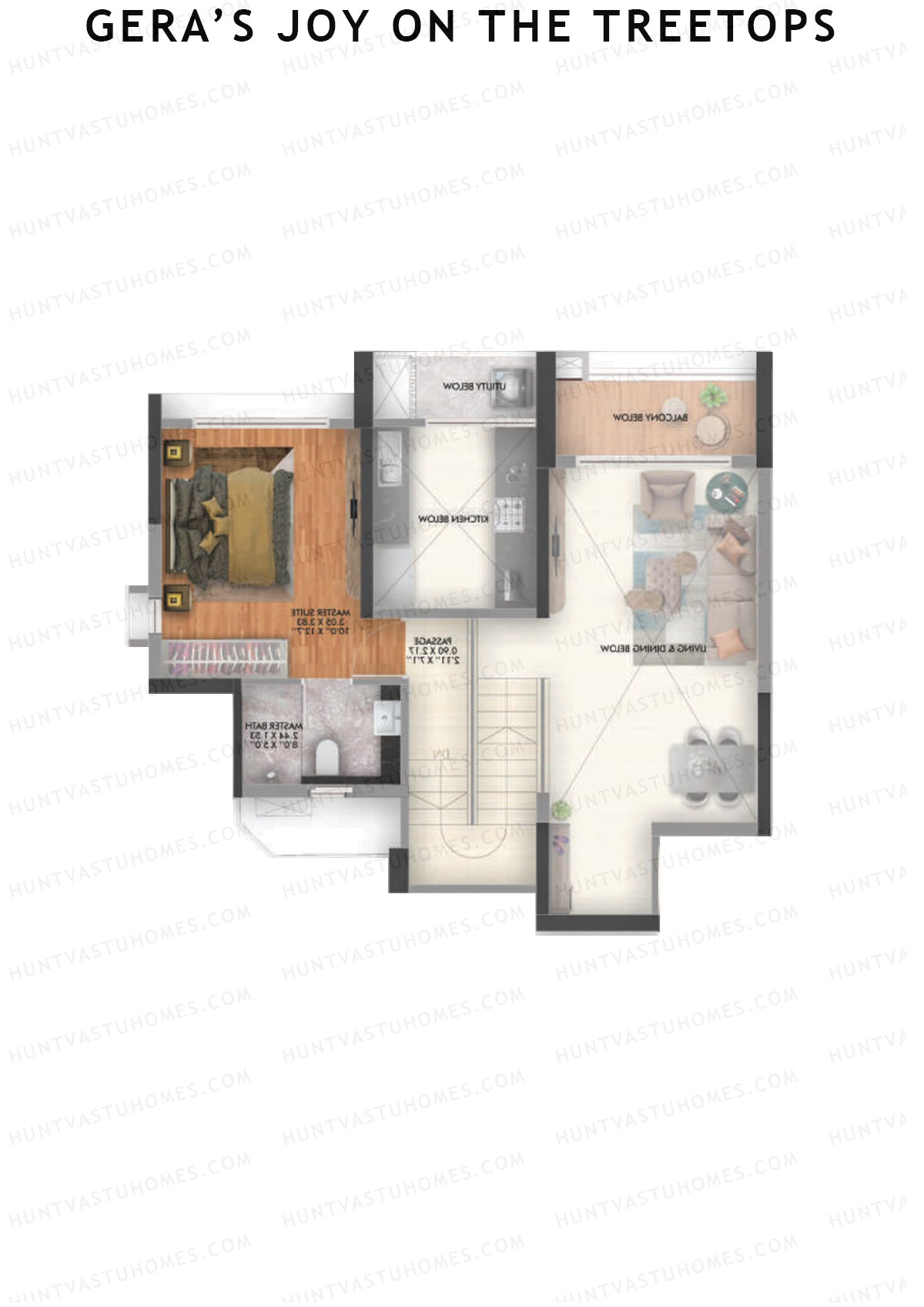 Gera's Joy on the Treetops Tower 2 Unit 1 ( Duplex) Floor Plan