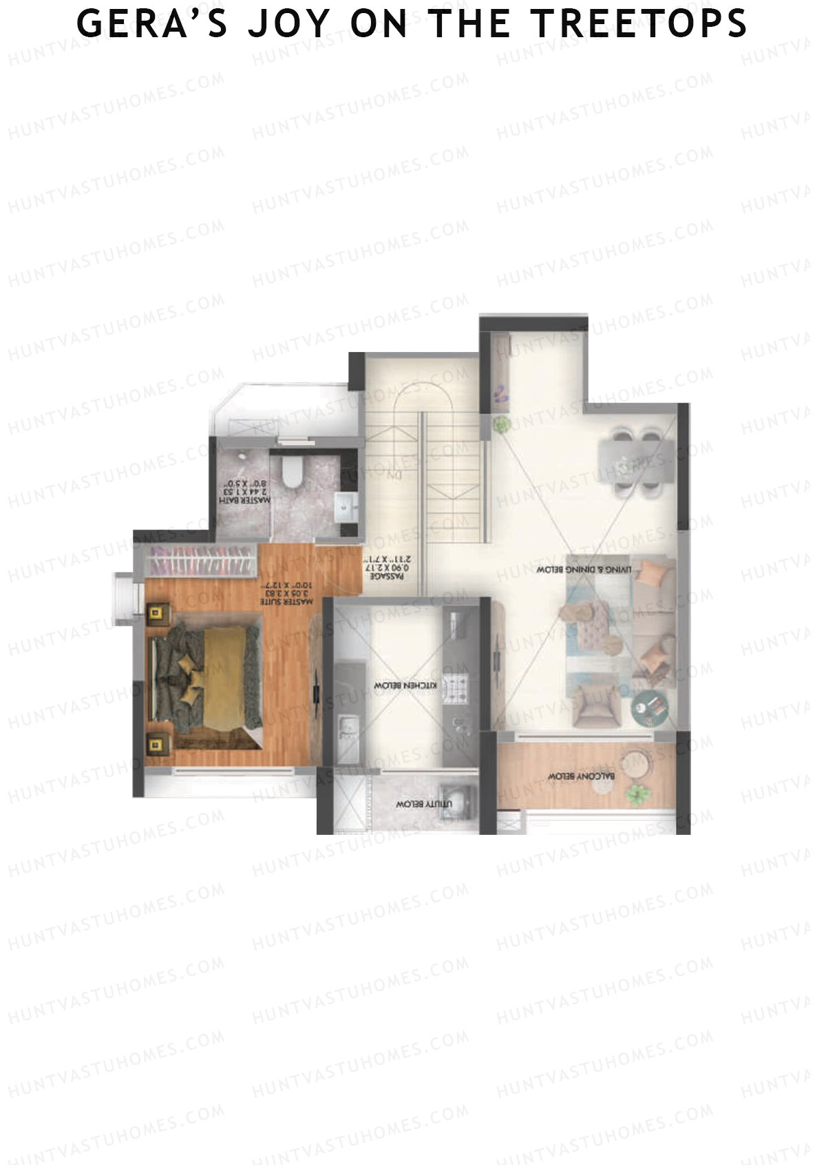 Gera's Joy on the Treetops Tower 2 Unit 4 (Duplex) Floor Plan