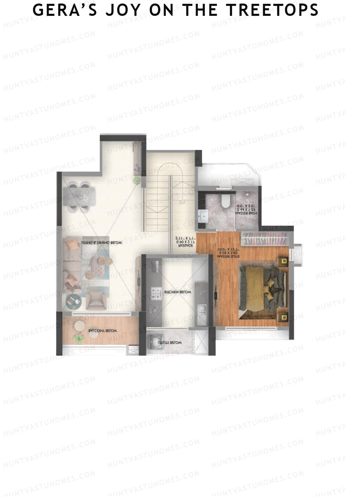 Gera's Joy on the Treetops Tower 2 Unit 5 (Duplex) Floor Plan