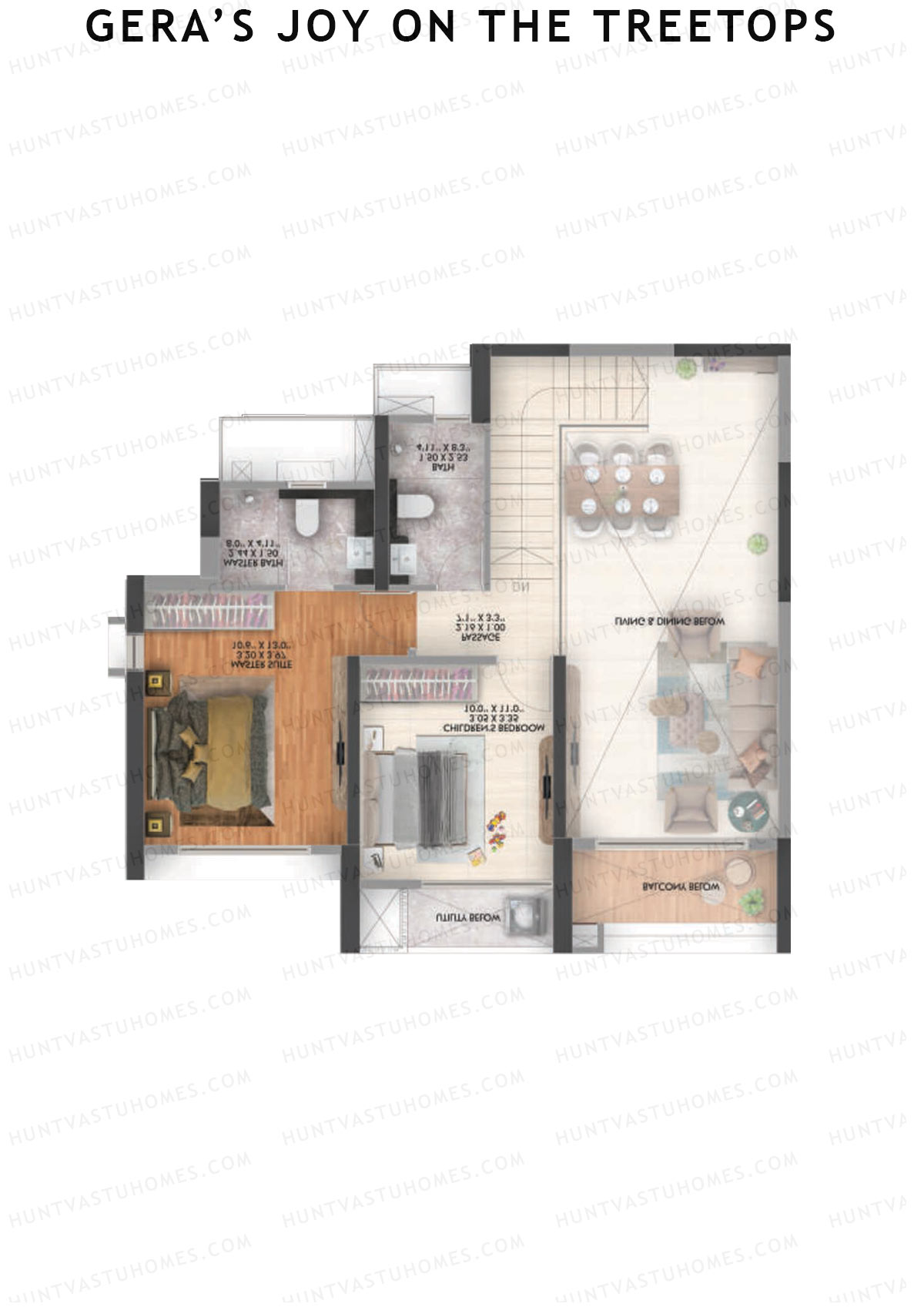 Gera's Joy on the Treetops Tower 2 Unit 6 (Duplex) Floor Plan