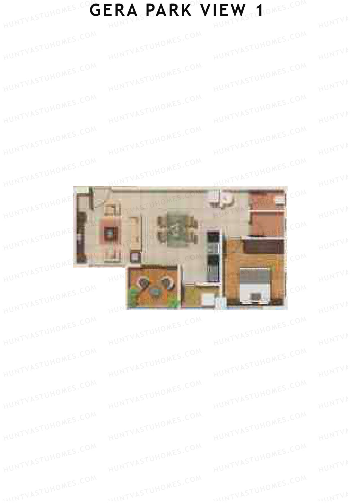 Gera Park View 1 Tower H Unit 1 Floor Plan
