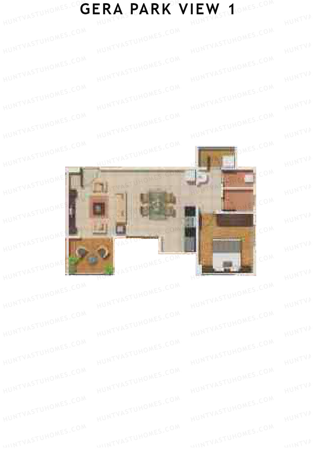 Gera Park View 1 Tower H Unit 1 Floor Plan