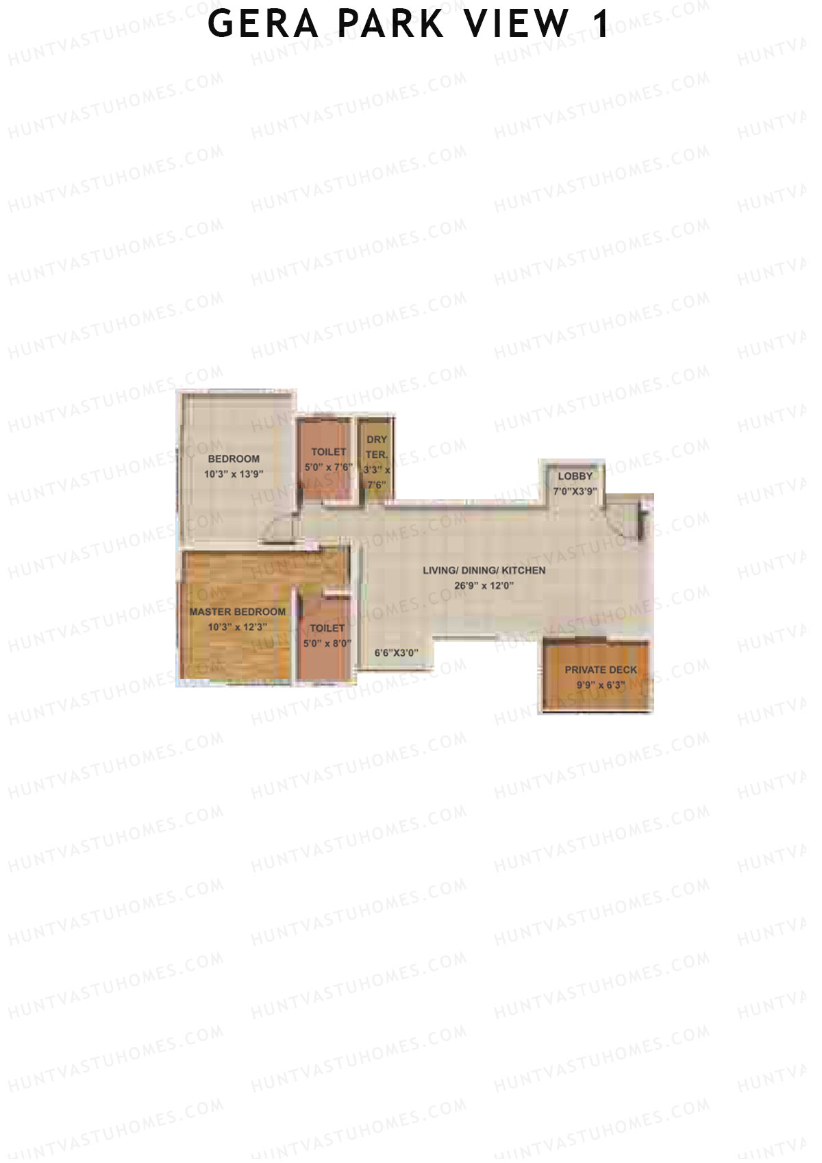 Gera Park View 1 Tower H Unit 2 Floor Plan