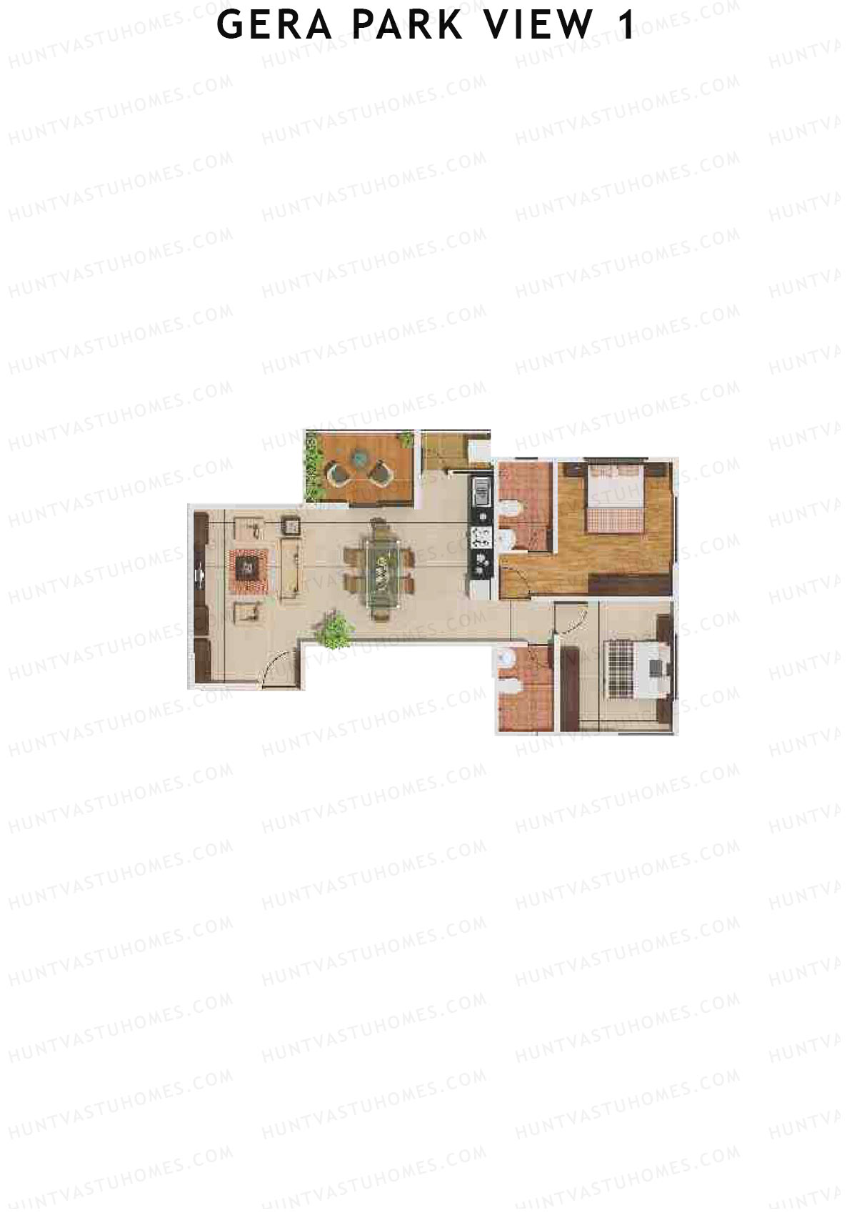 Gera Park View 1 Tower H Unit 4 Floor Plan