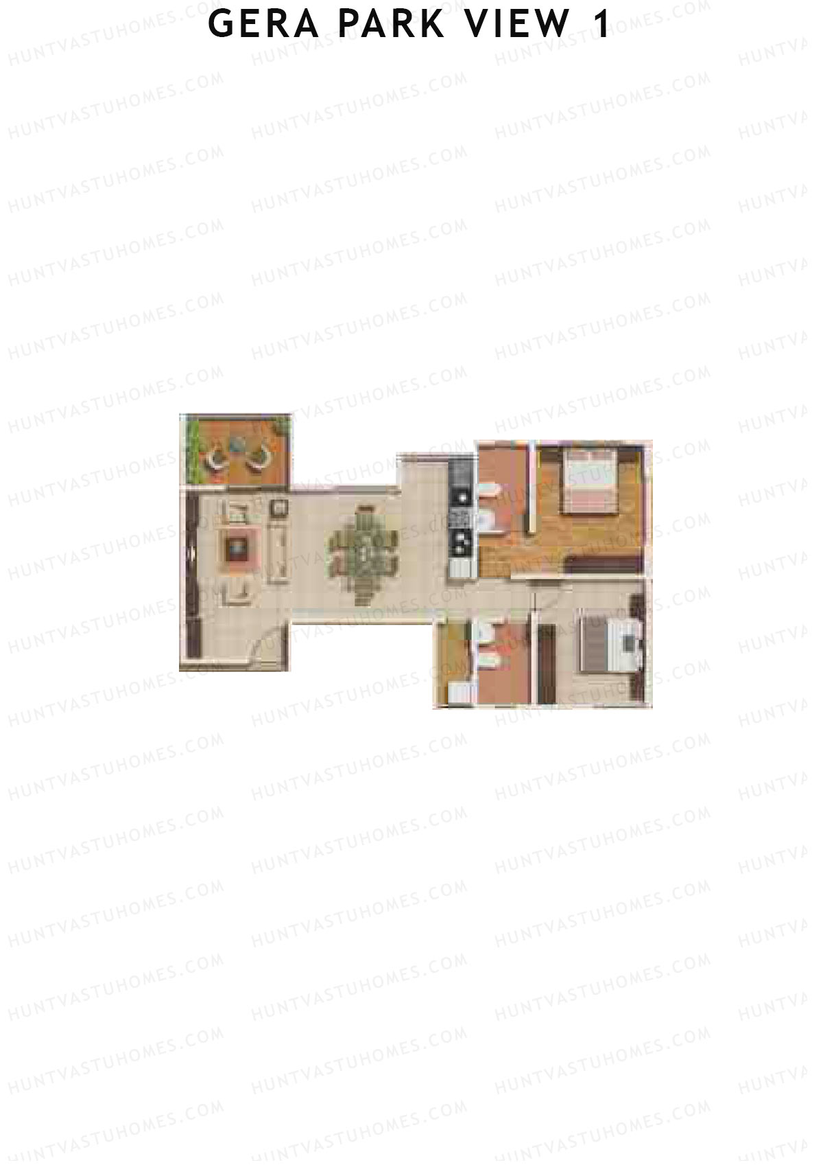 Gera Park View 1 Tower H Unit 4 Floor Plan